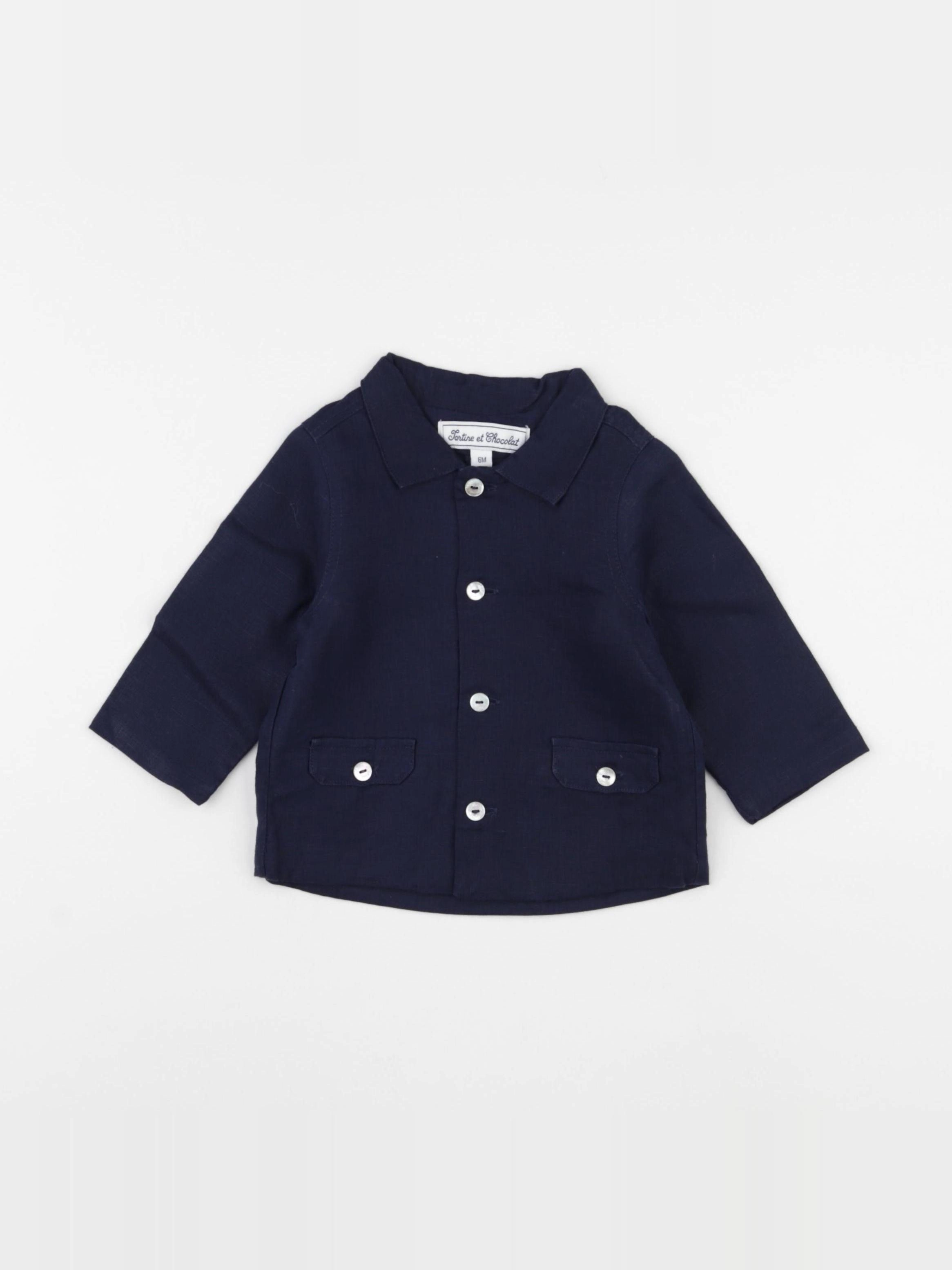 Tartine & Chocolat - veste bleu - 6 mois