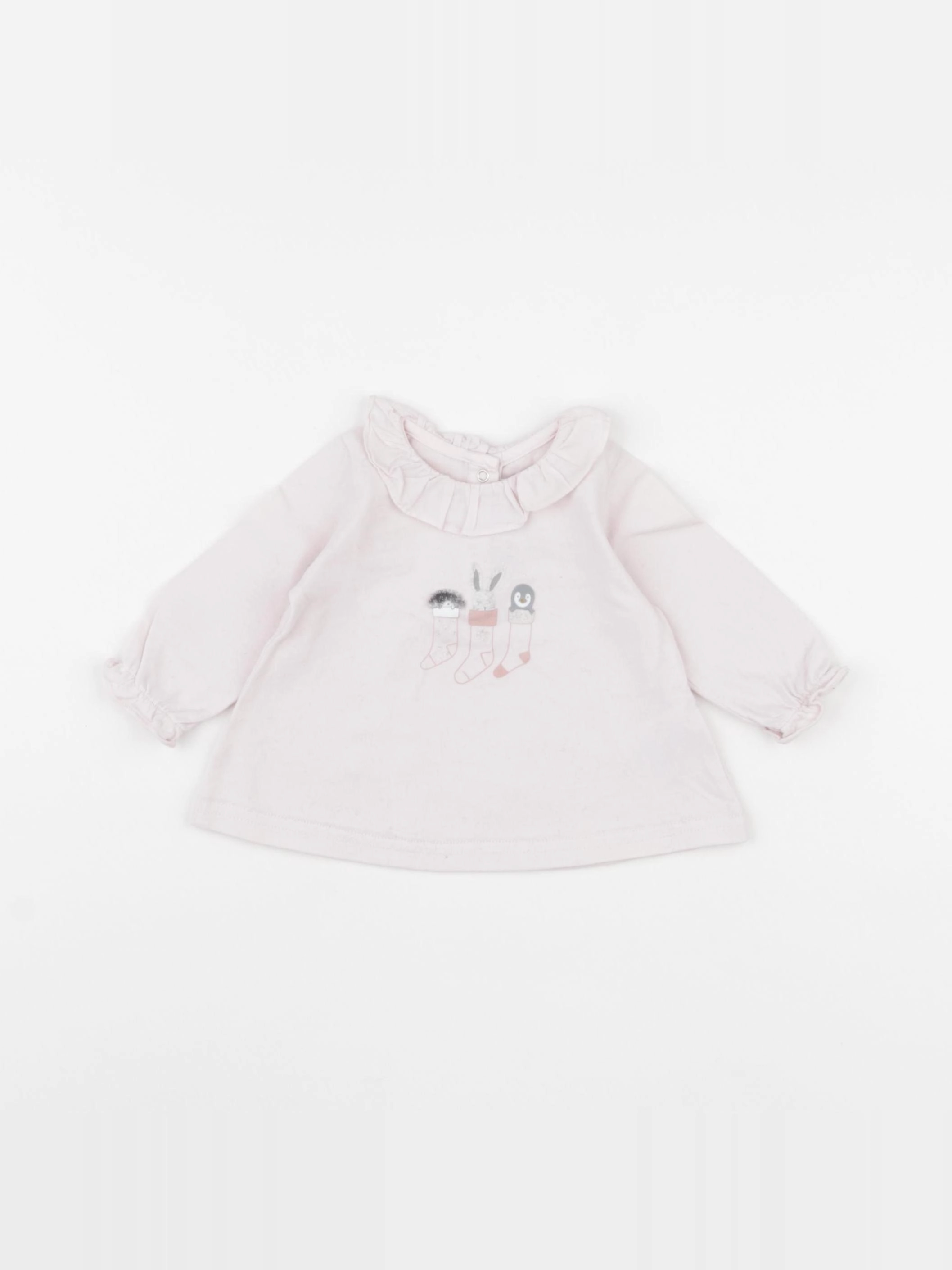 Tartine & Chocolat - tee-shirt rose - 3 mois