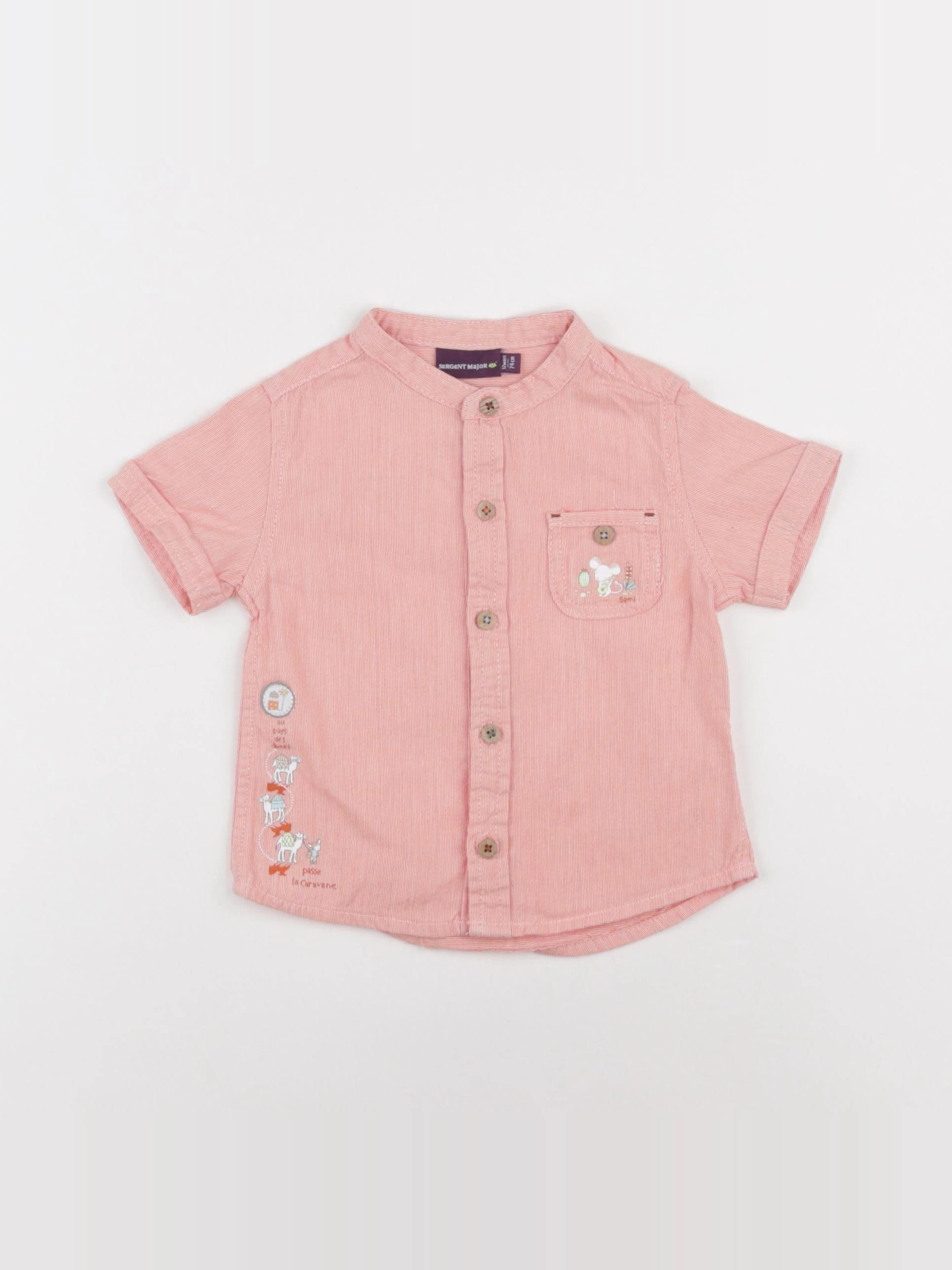Sergent Major - chemise orange - 12 mois