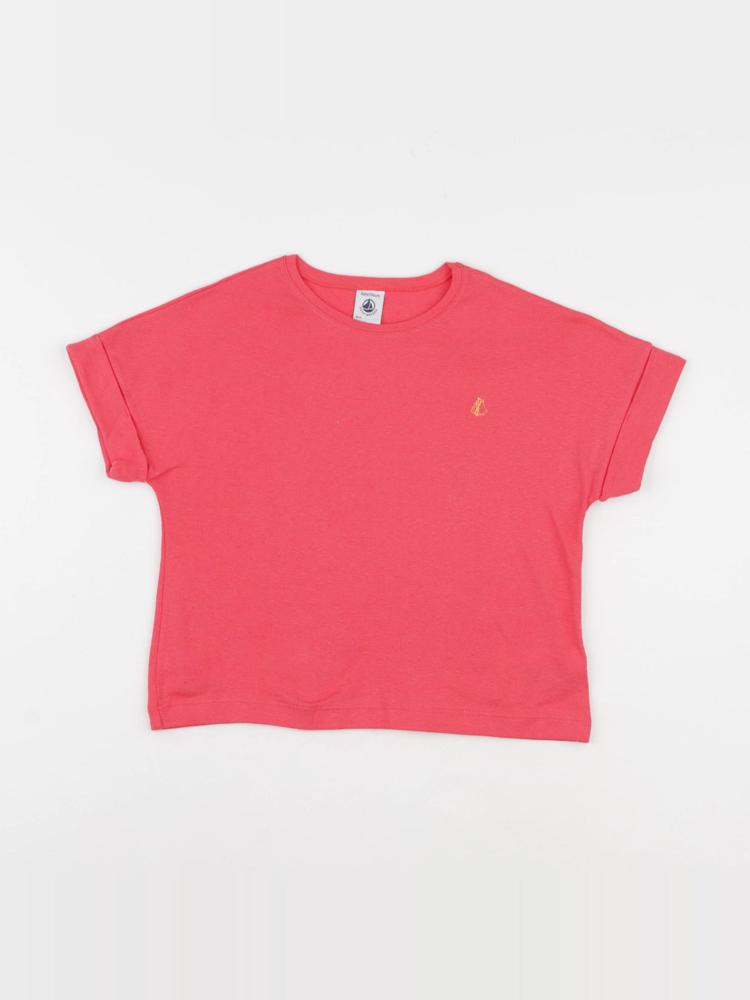 Petit Bateau - tee-shirt rose - 4 ans