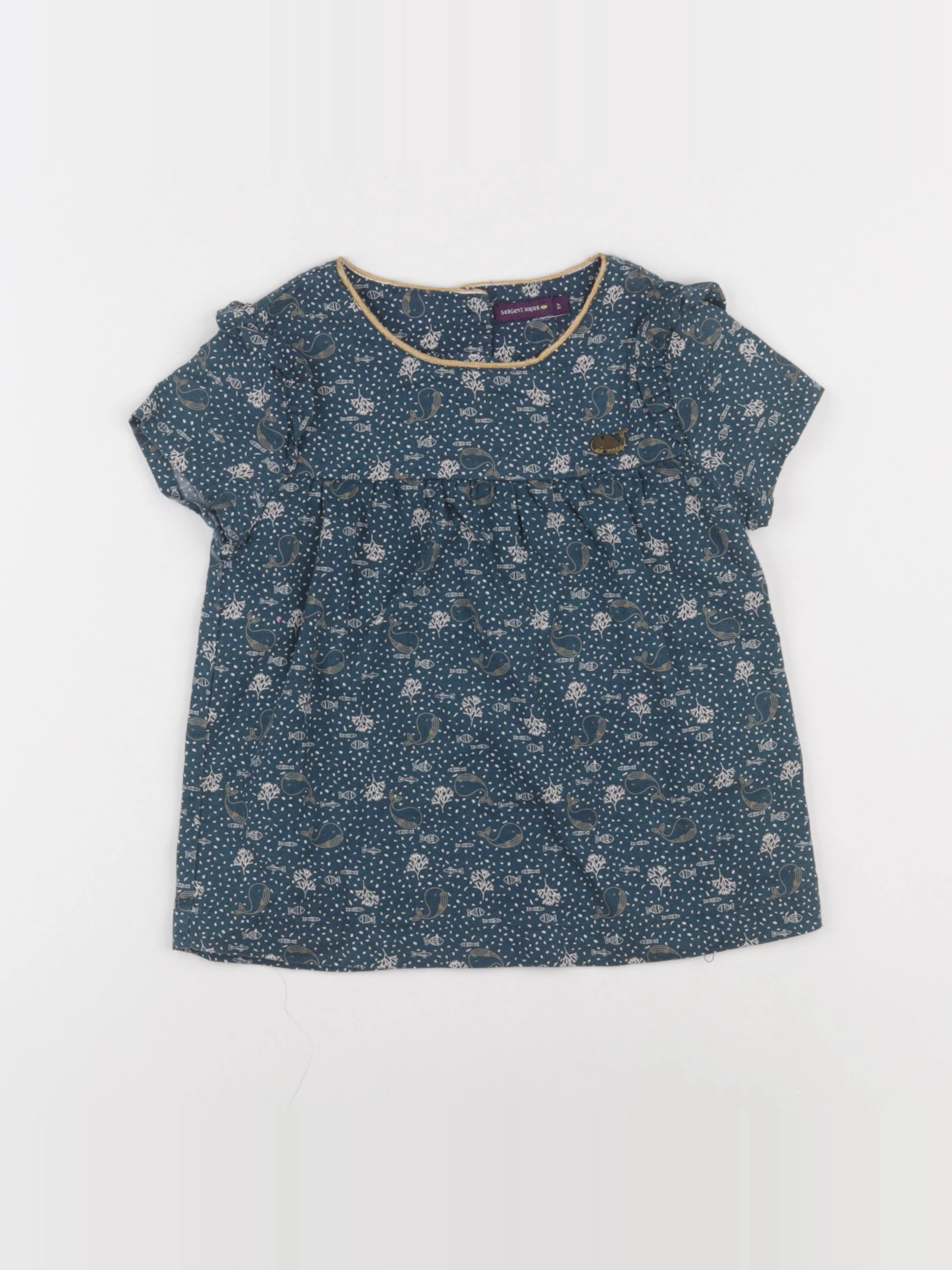 Sergent Major - blouse vert - 5 ans