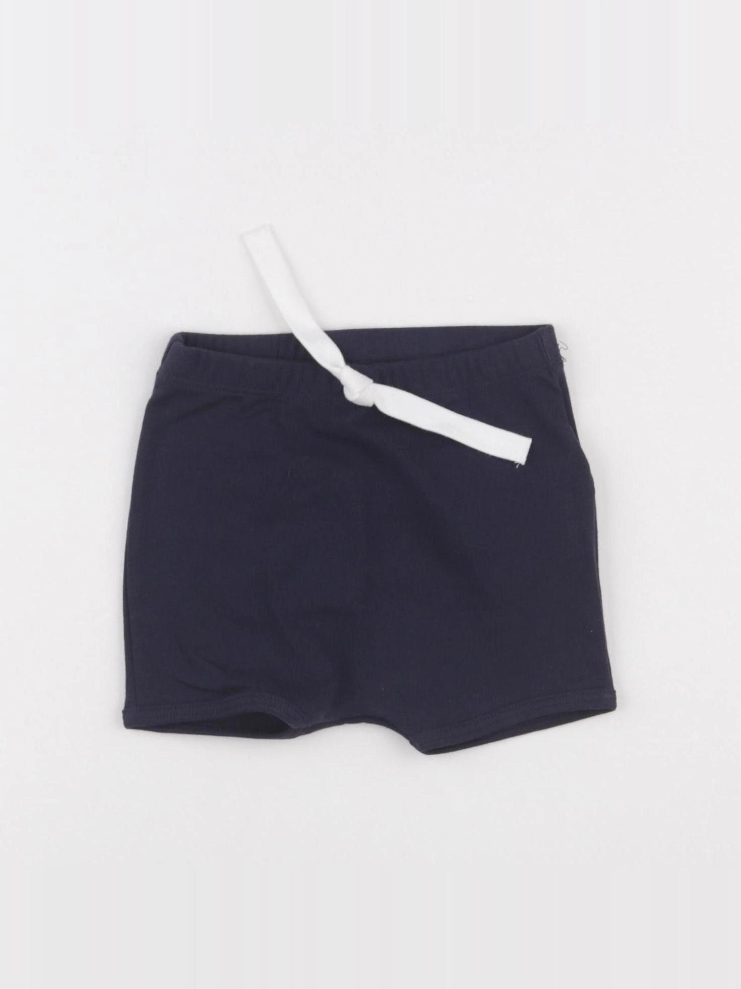 Petit Bateau - short bleu - 6 mois