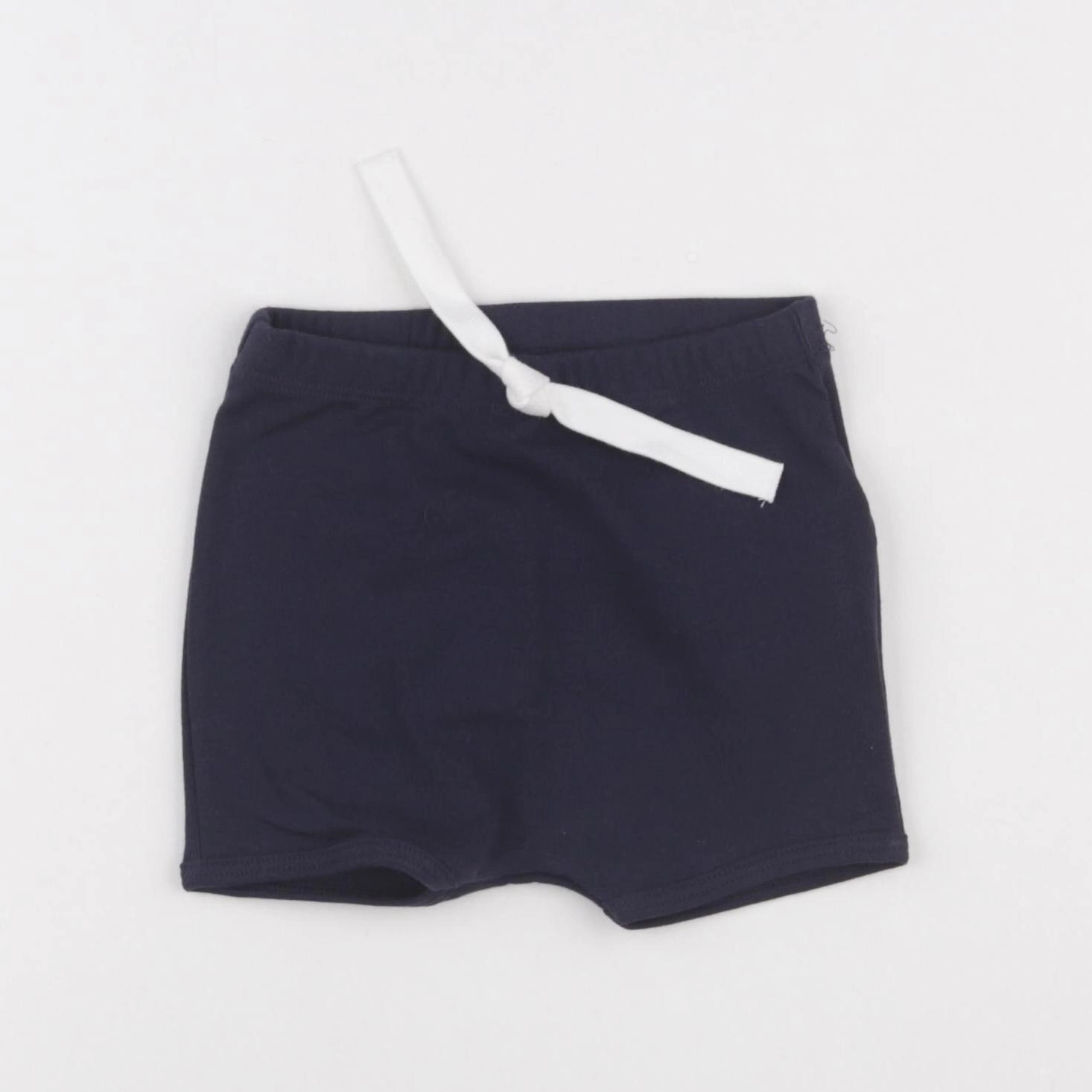 Petit Bateau - short bleu - 6 mois