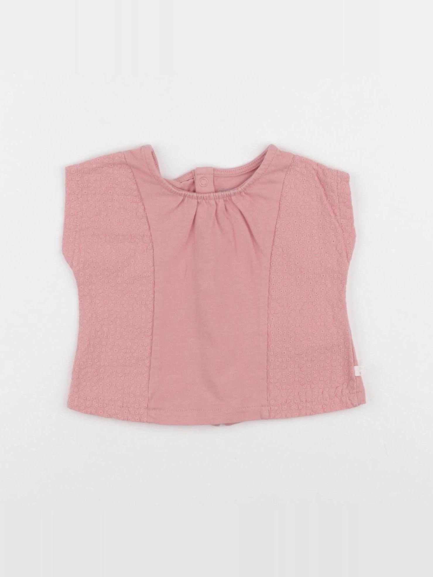 Obaïbi - tee-shirt rose - 3 mois