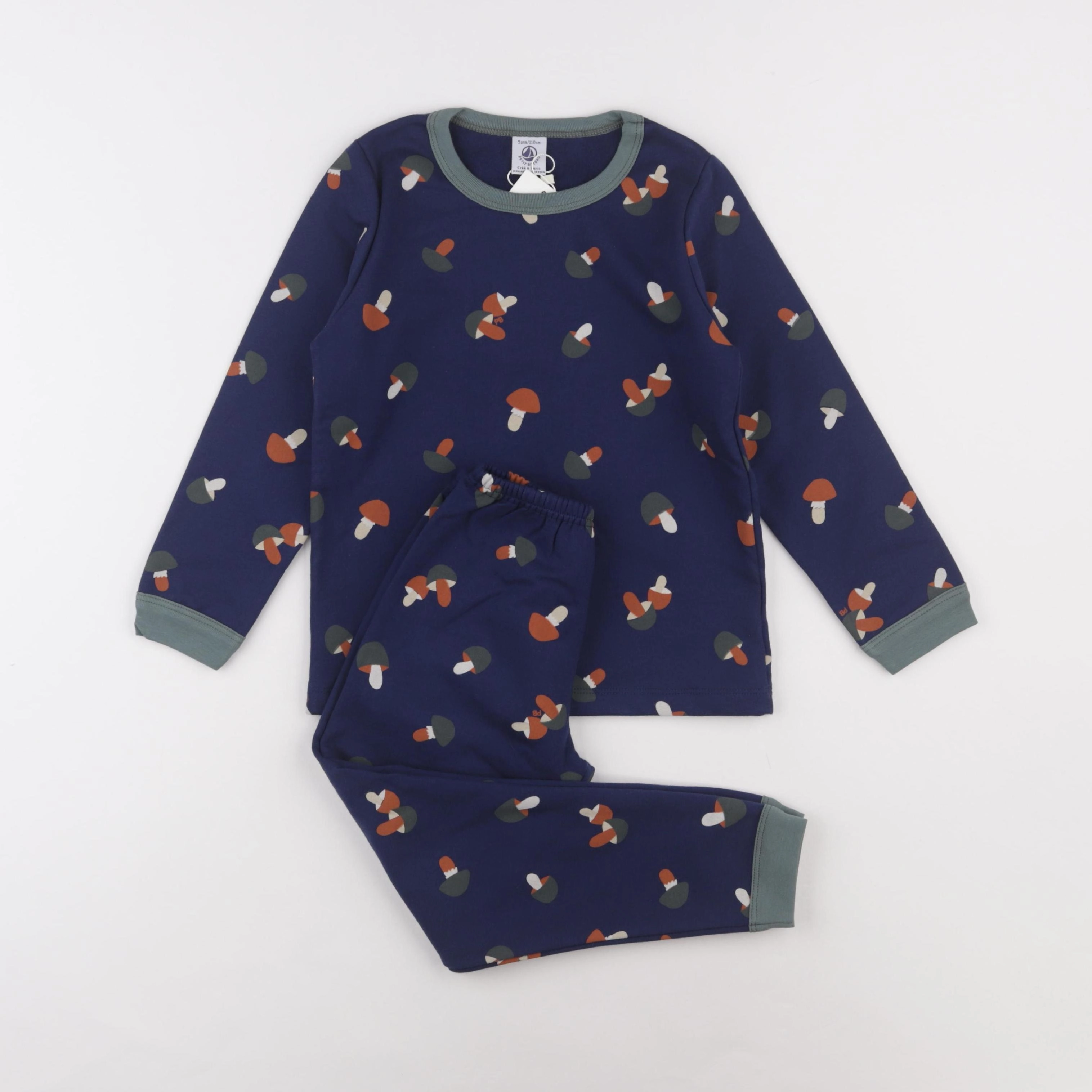 Petit Bateau - pyjama coton bleu - 5 ans
