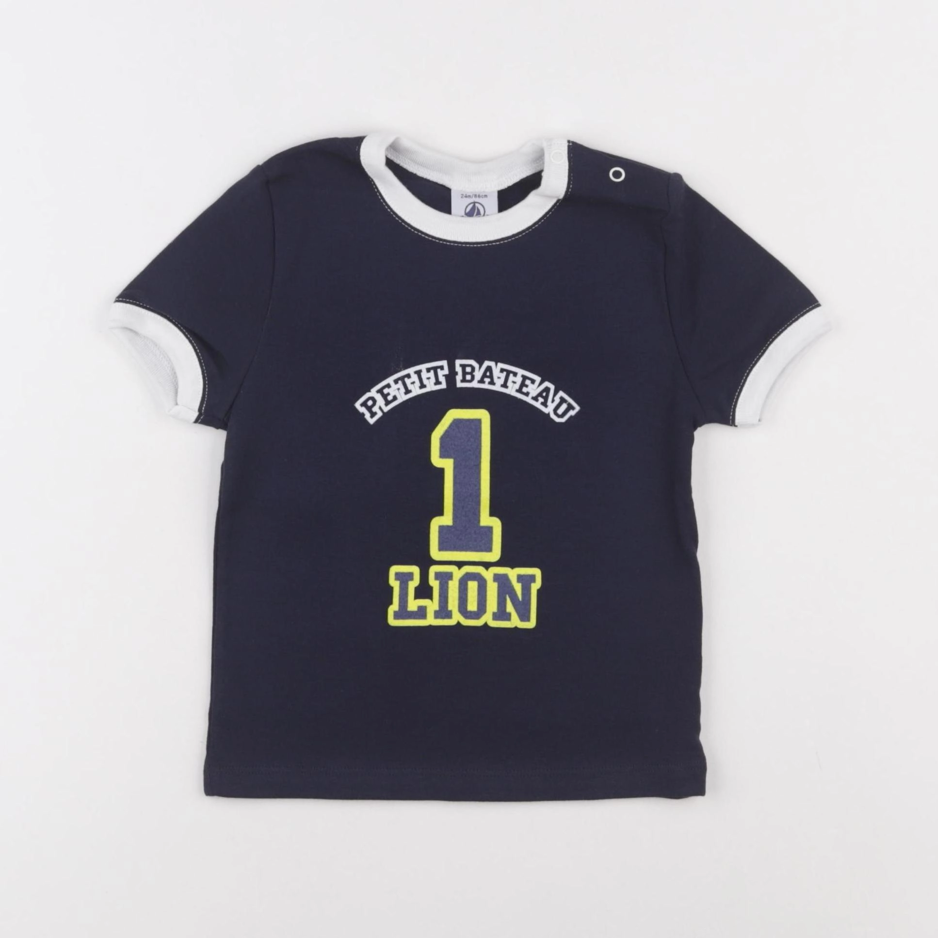 Petit Bateau - tee-shirt bleu - 24 mois