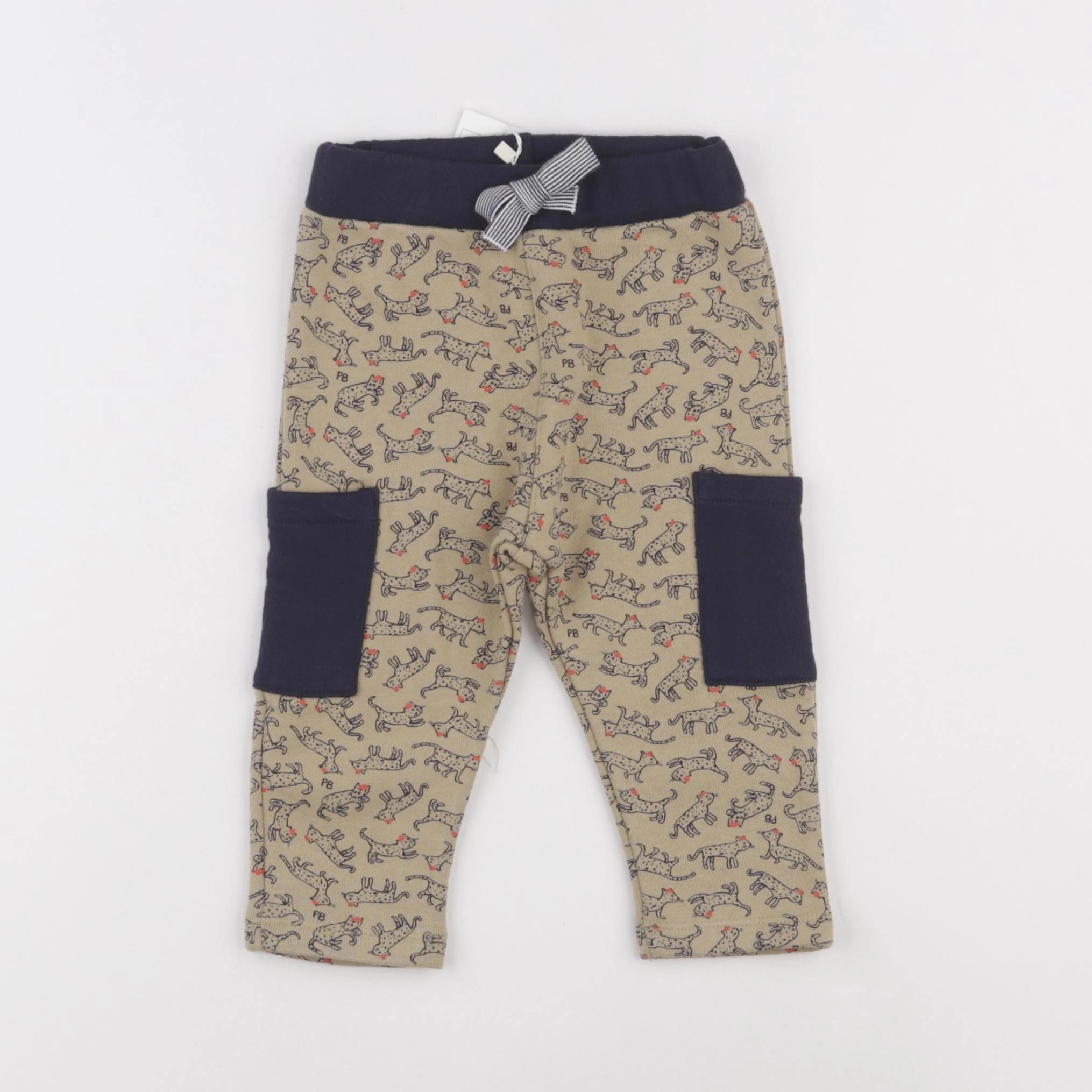Petit Bateau - jogging beige - 12 mois