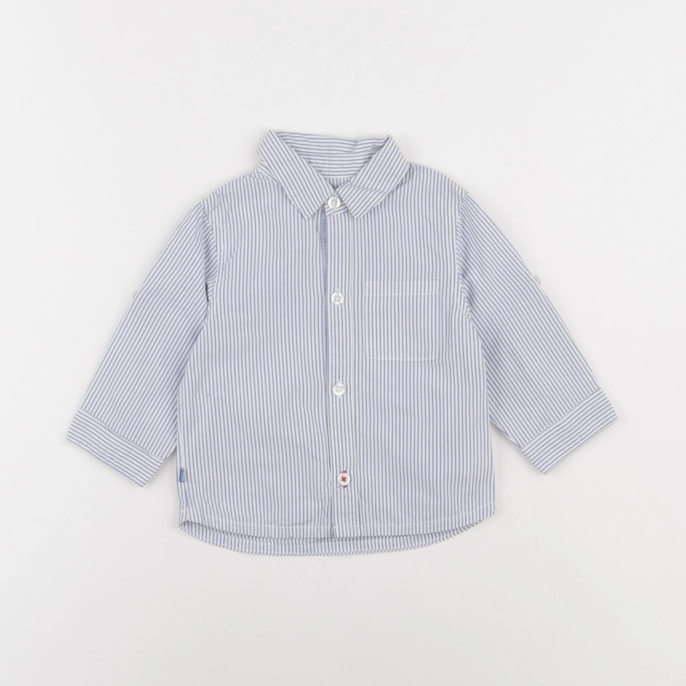 Obaïbi - chemise bleu - 6 mois