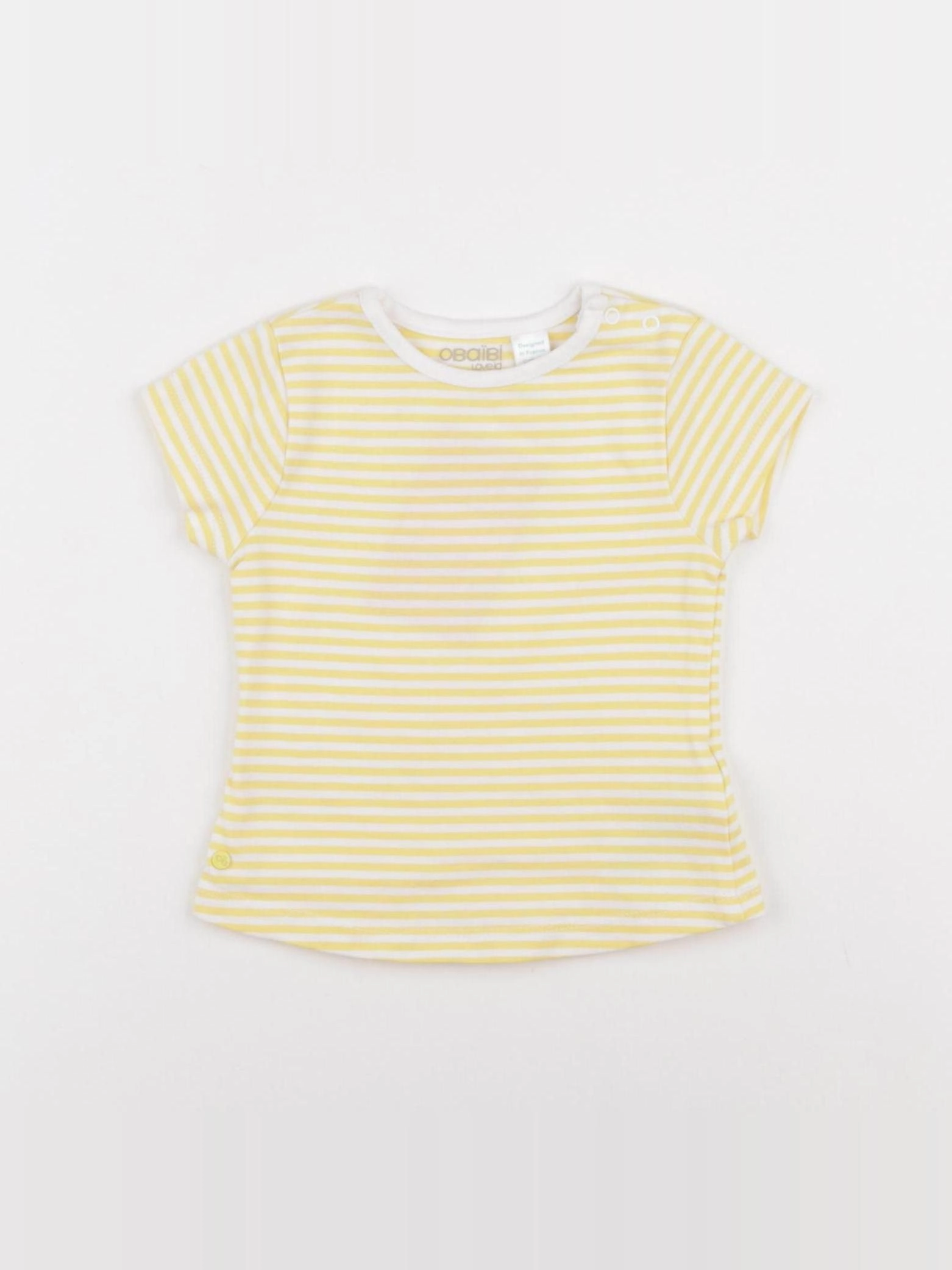 Obaïbi - tee-shirt jaune - 6 mois