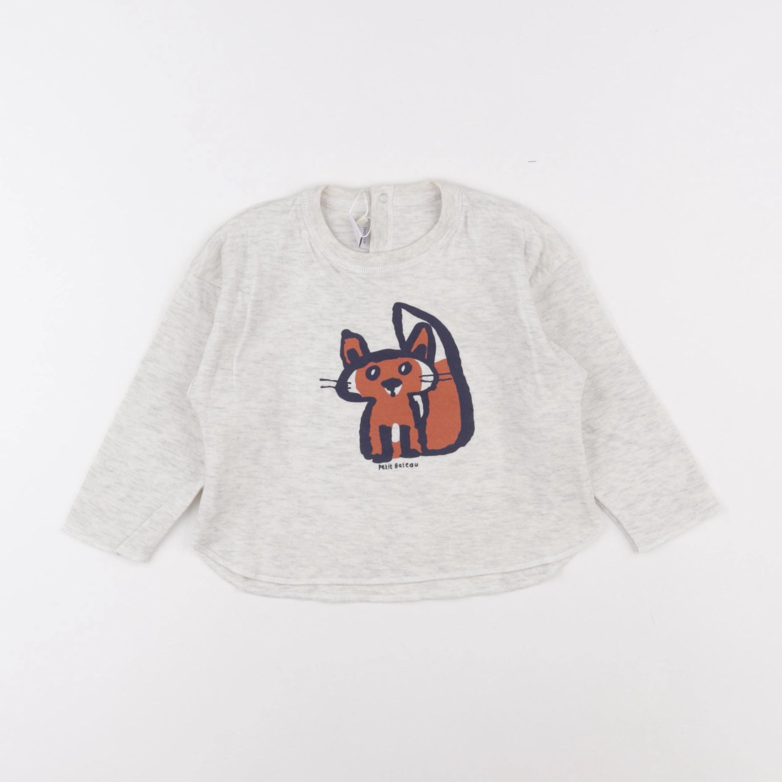 Petit Bateau - tee-shirt beige - 24 mois