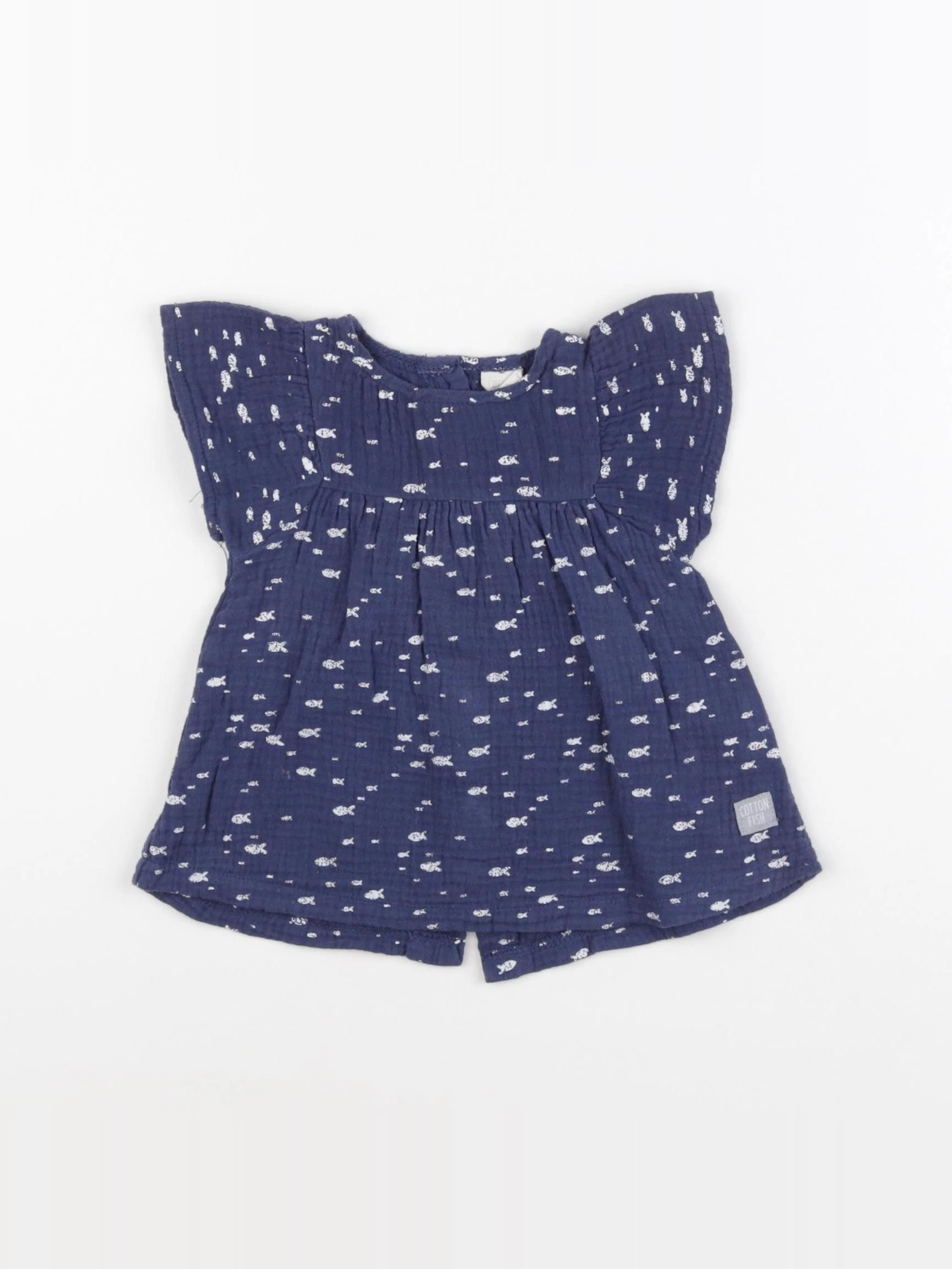 Cotton Fish - blouse bleu - 6 mois