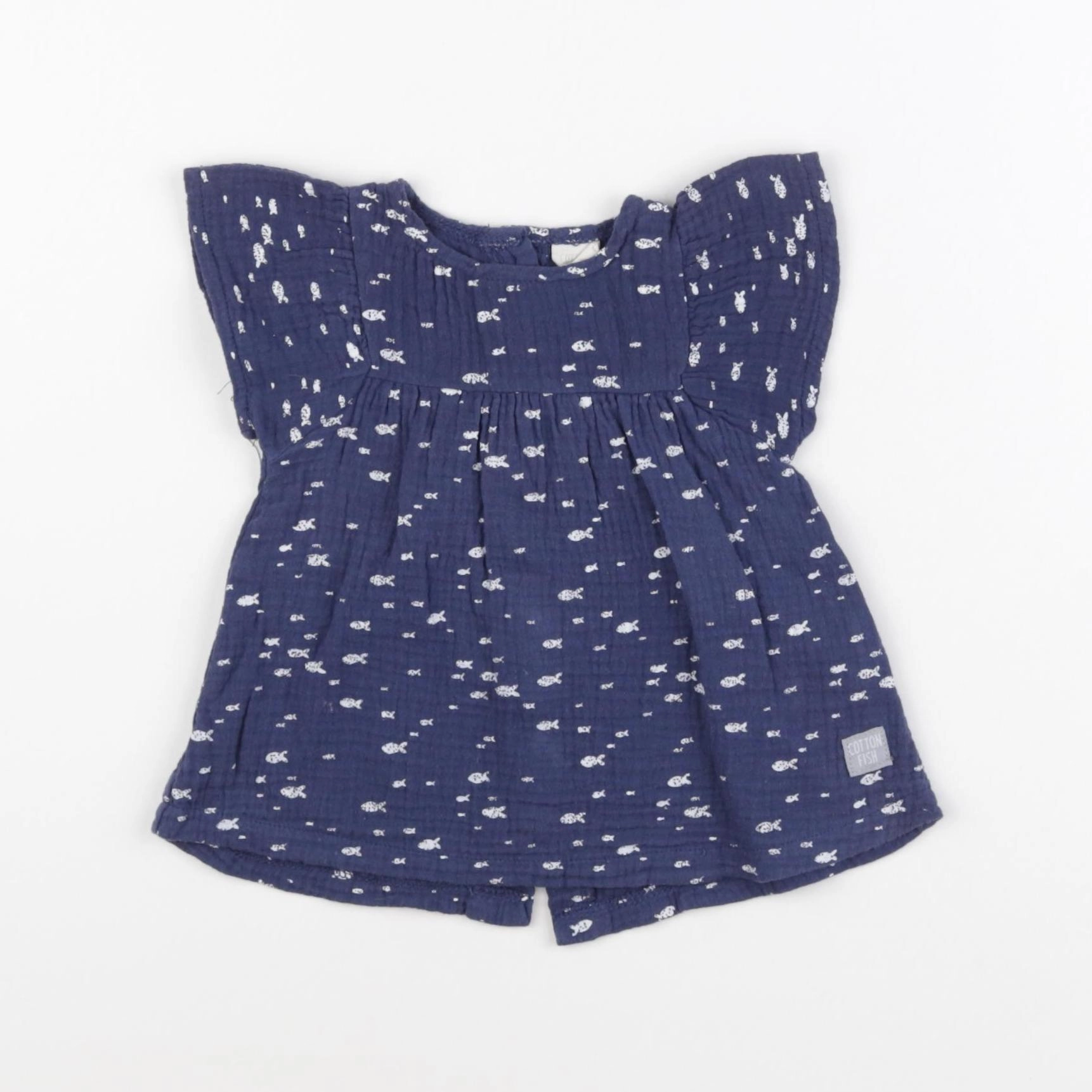 Cotton Fish - blouse bleu - 6 mois