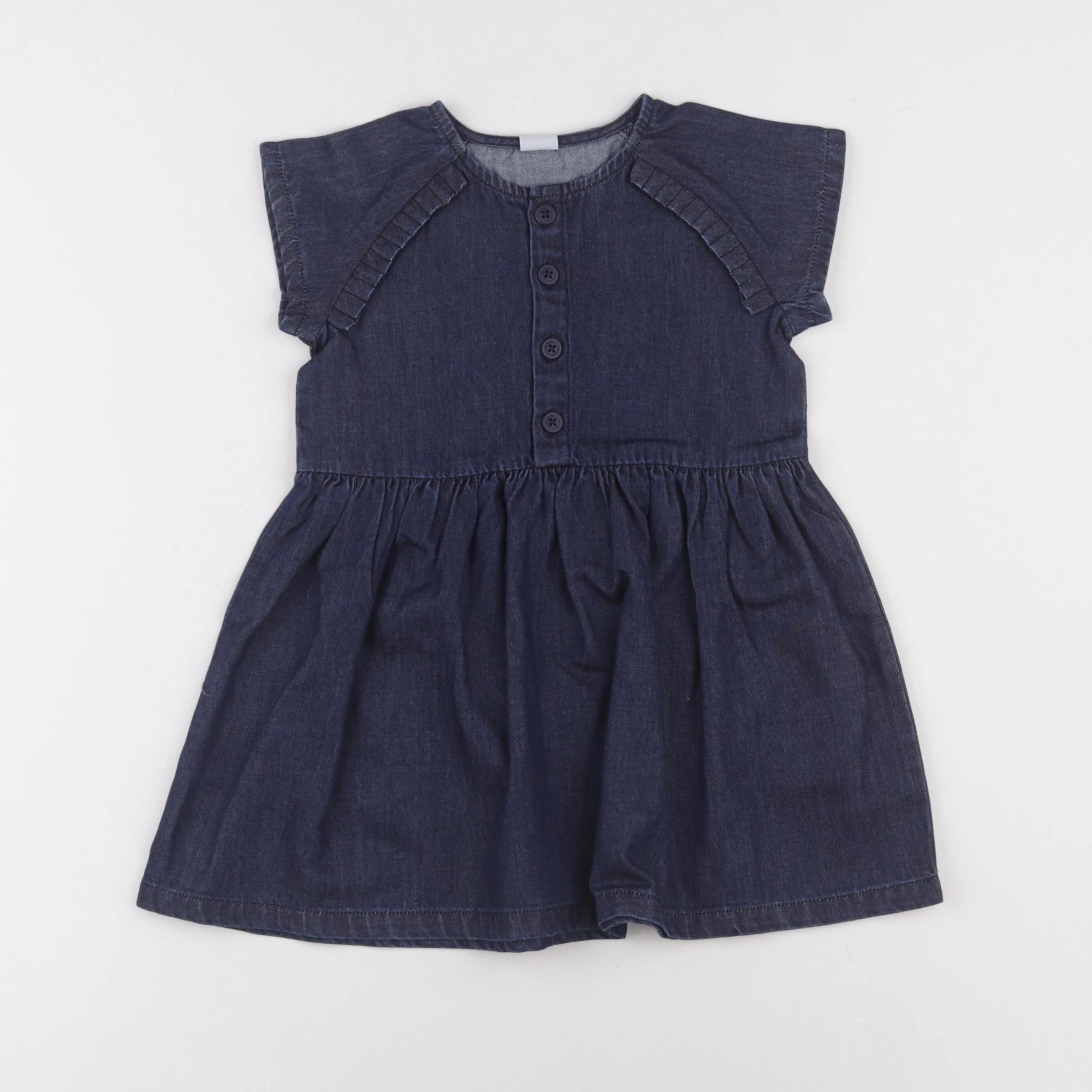 Petit Bateau - robe bleu - 24 mois