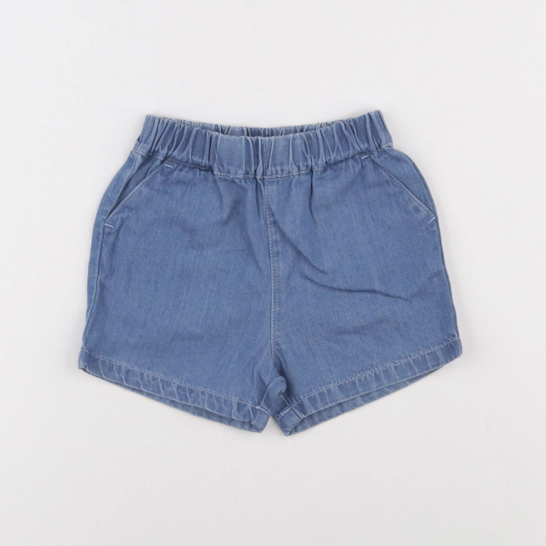 Petit Bateau - short bleu - 18 mois
