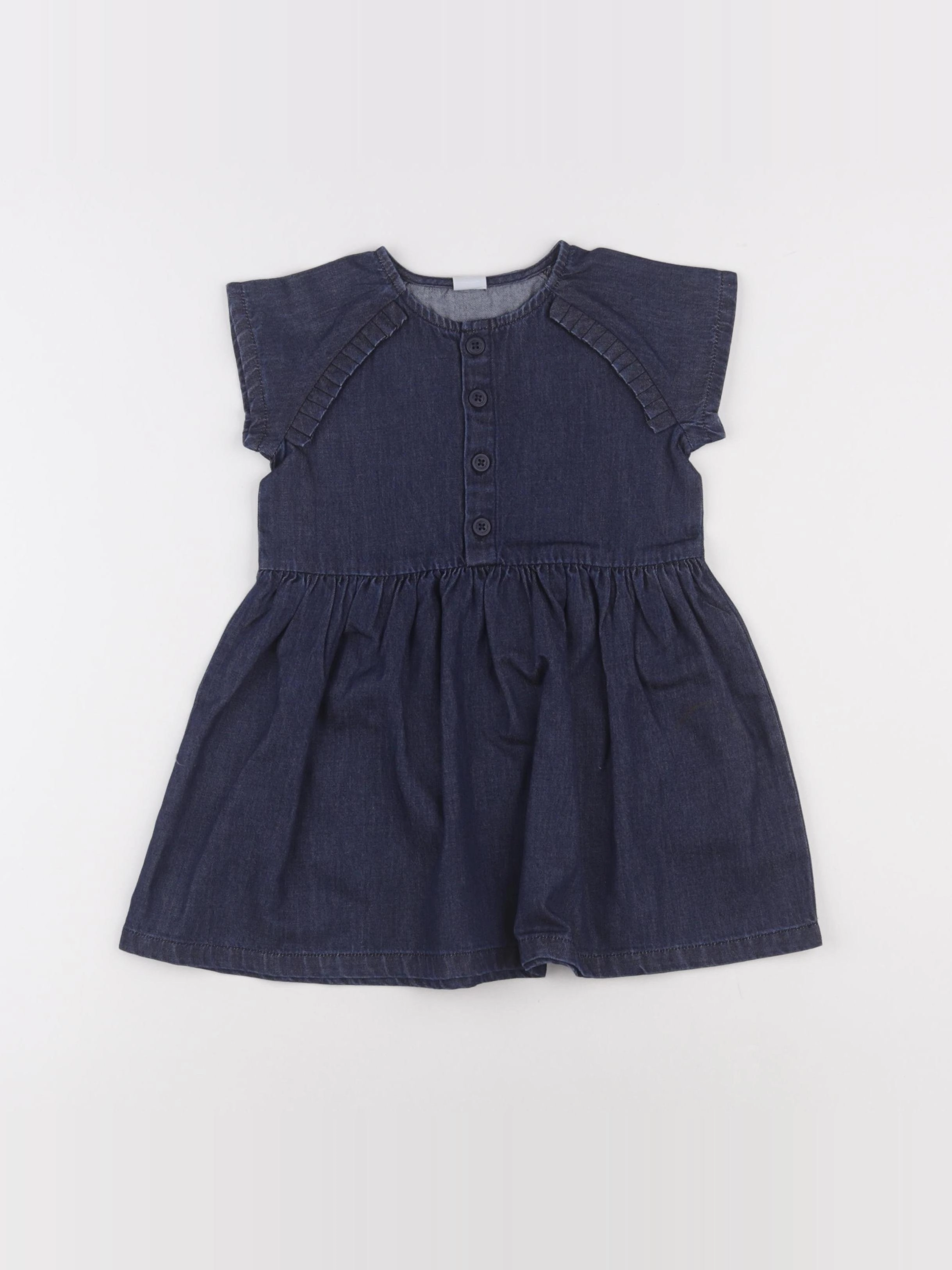 Petit Bateau - robe bleu - 24 mois