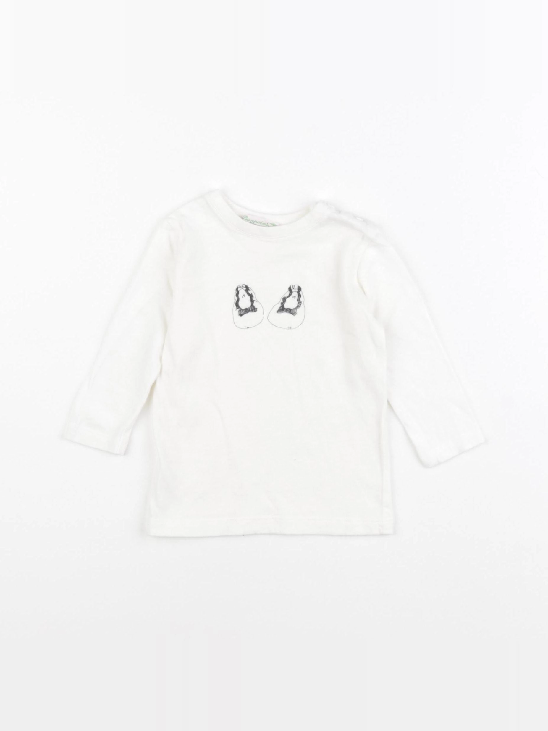 Bonpoint - tee-shirt beige - 6 mois