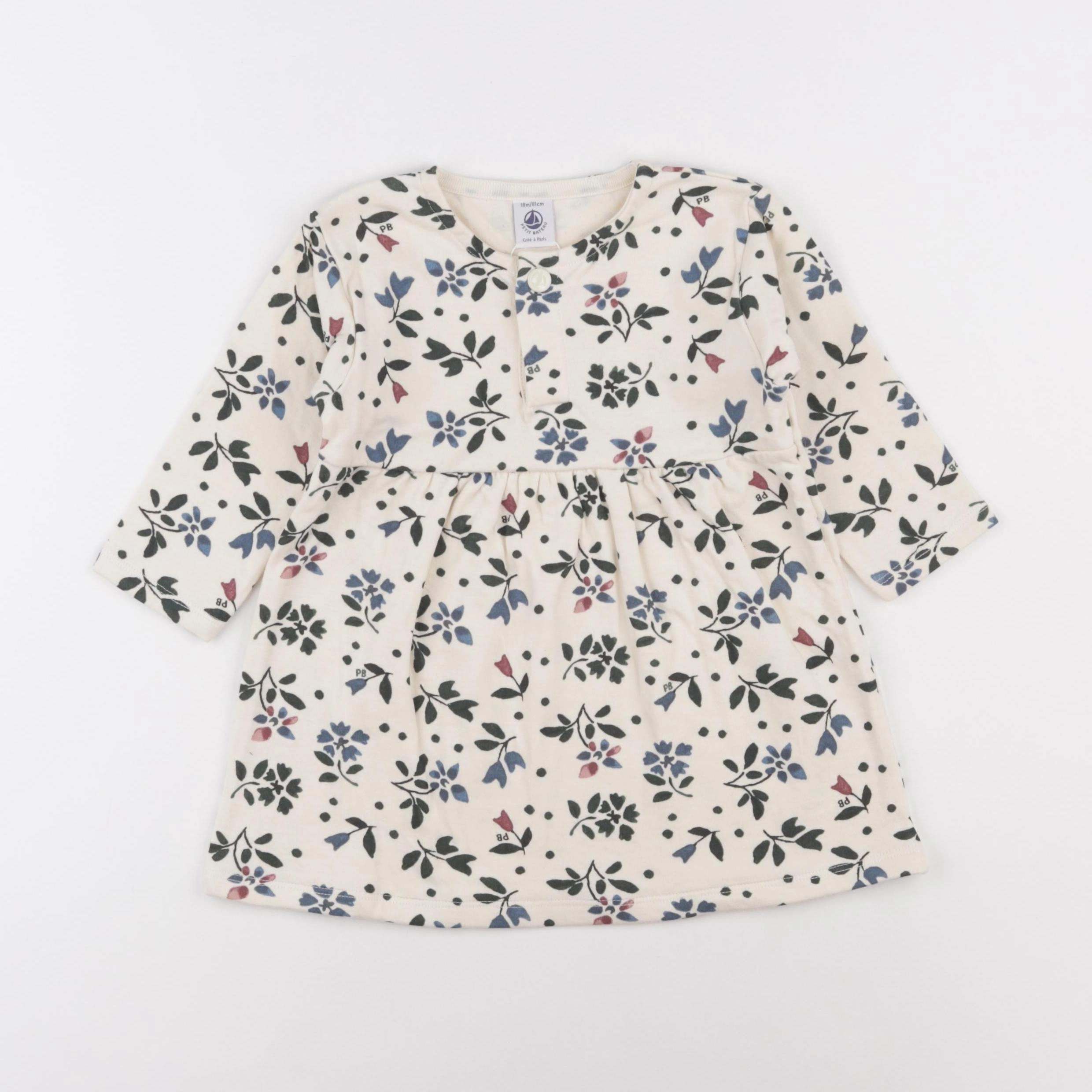 Petit Bateau - robe beige - 6 mois