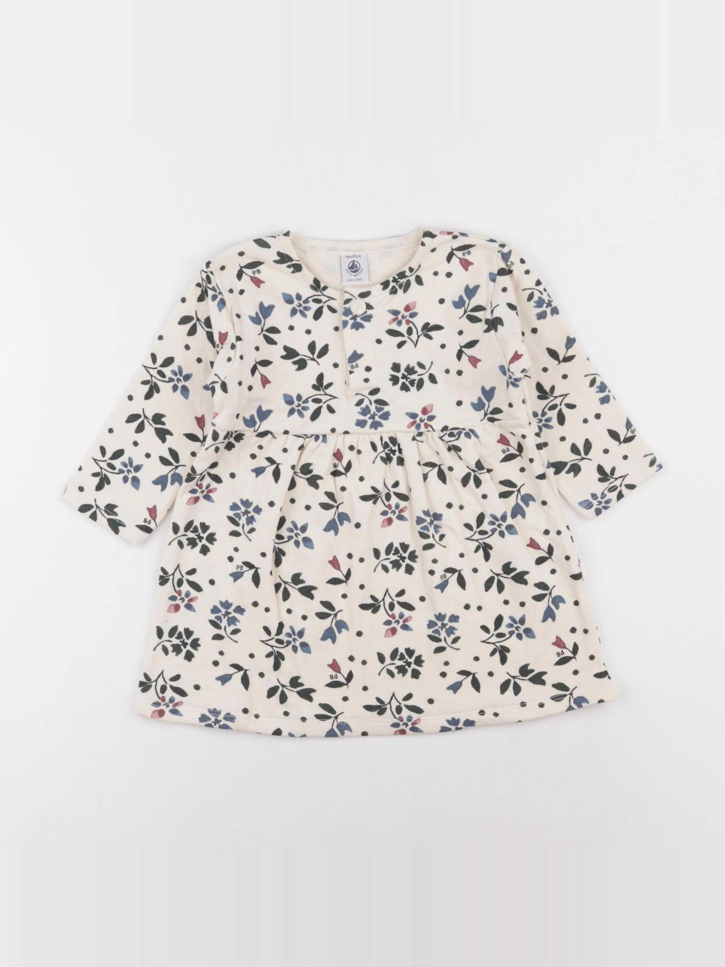 Petit Bateau - robe beige - 6 mois
