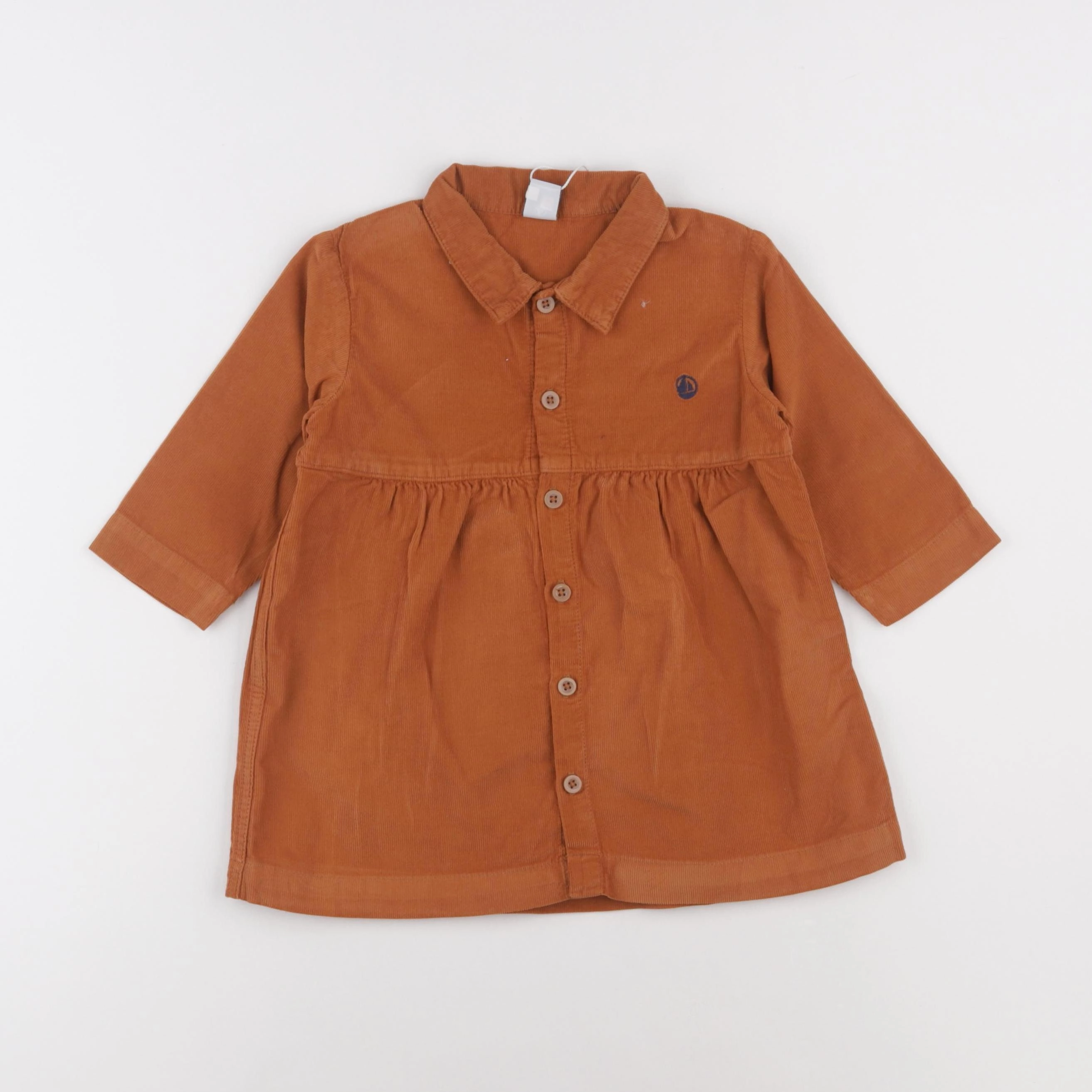 Petit Bateau - robe marron - 24 mois