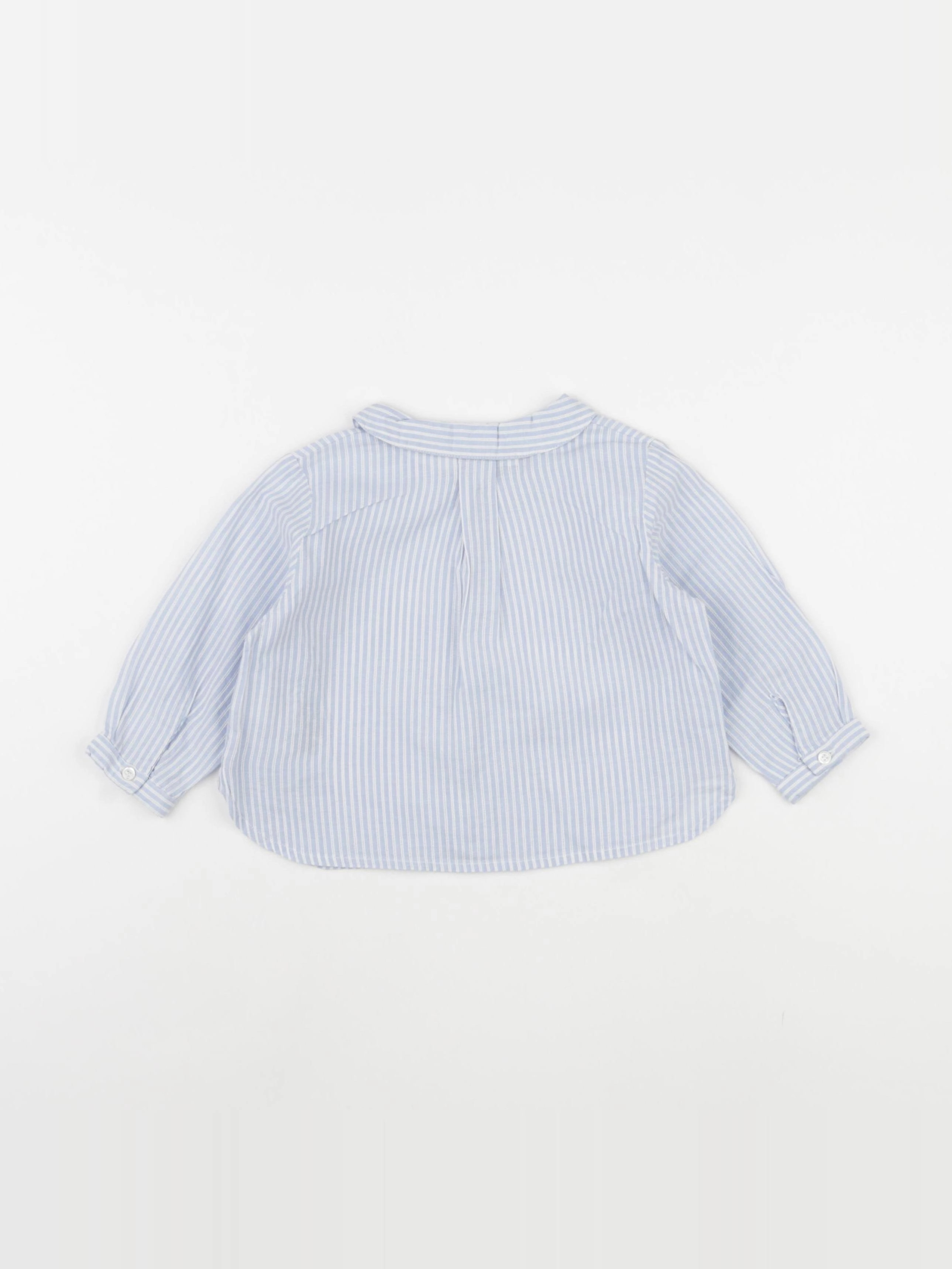Bonpoint - chemise bleu - 12 mois