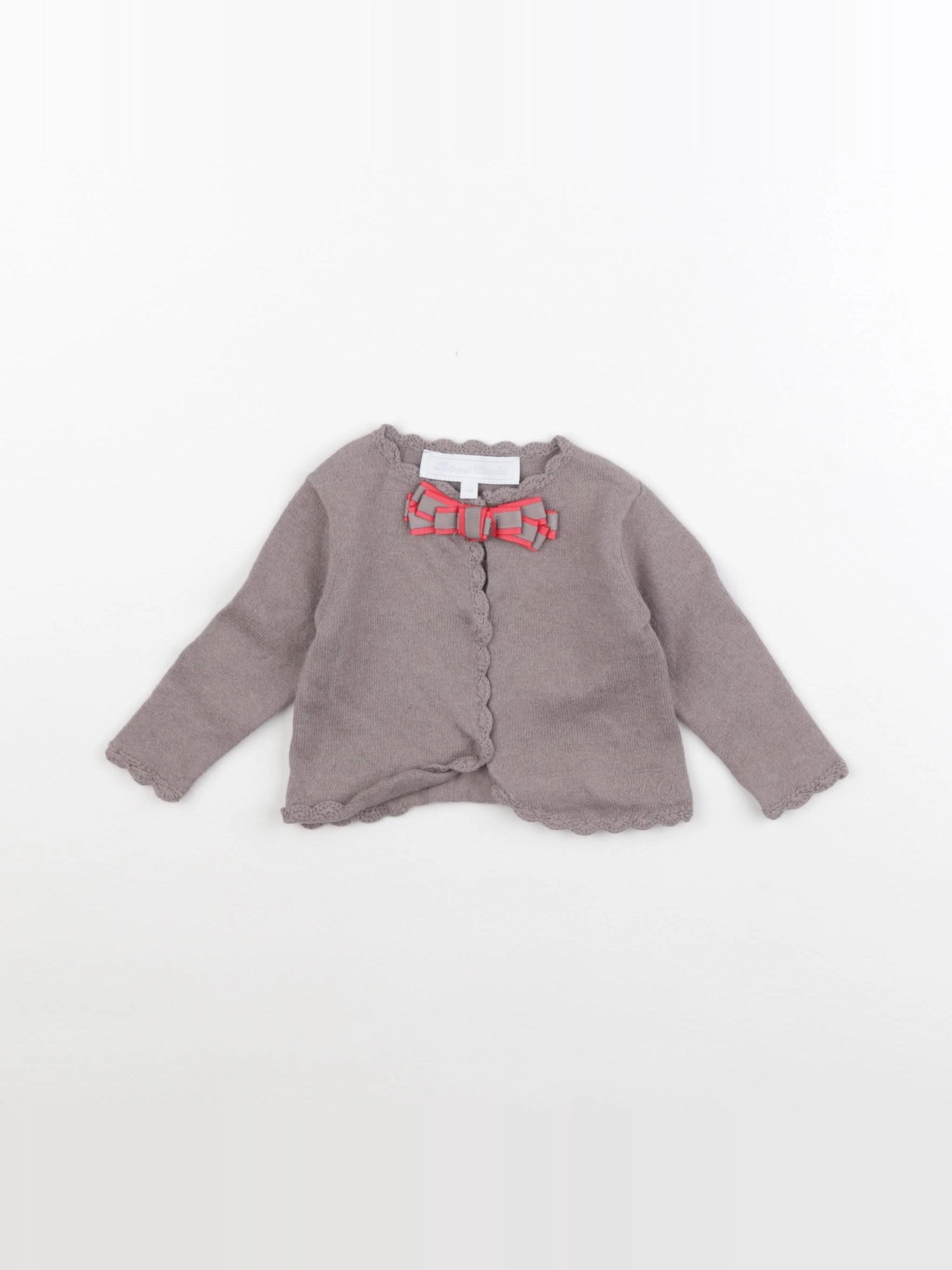 Tartine & Chocolat - gilet marron - 6 mois