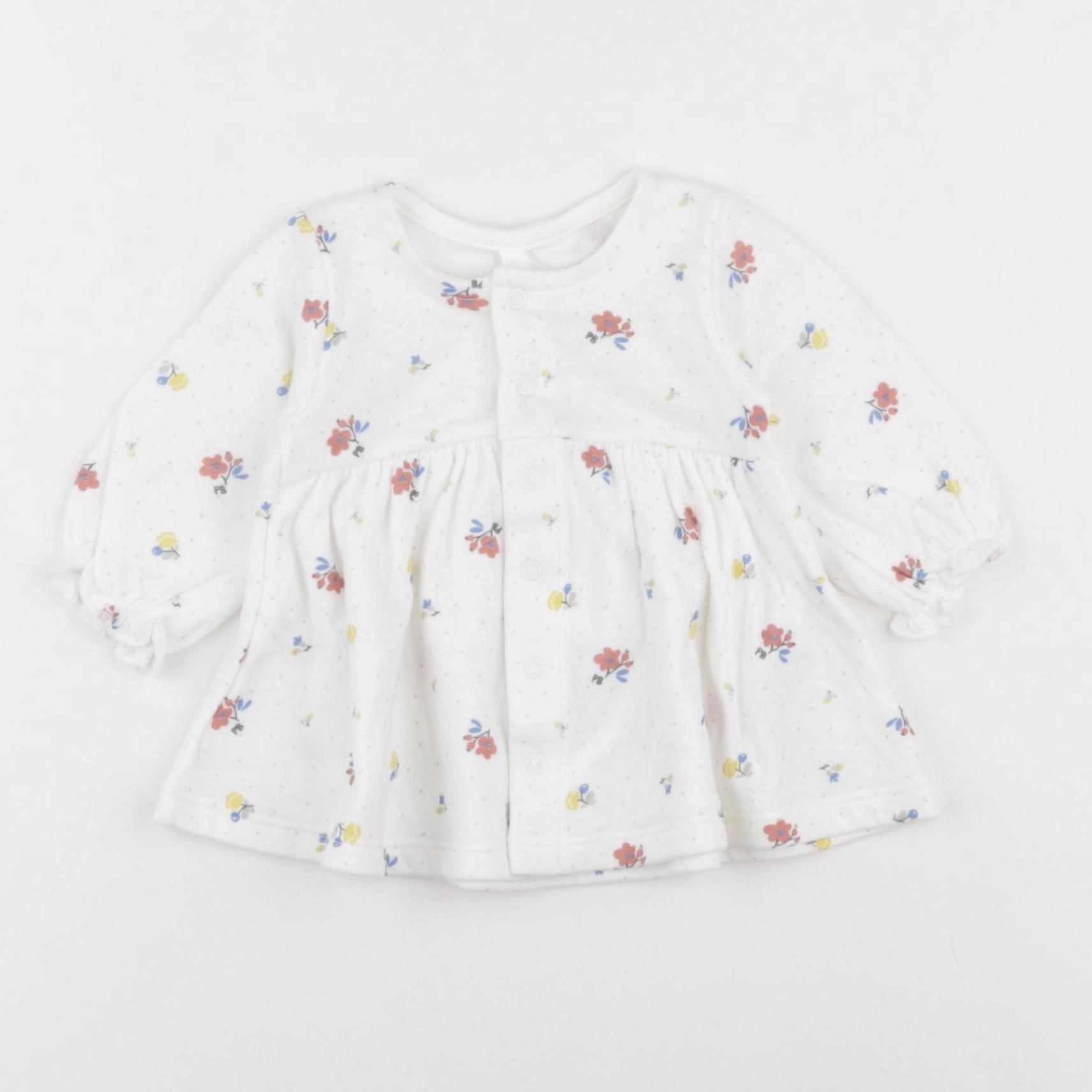 Petit Bateau - robe blanc - 1 mois