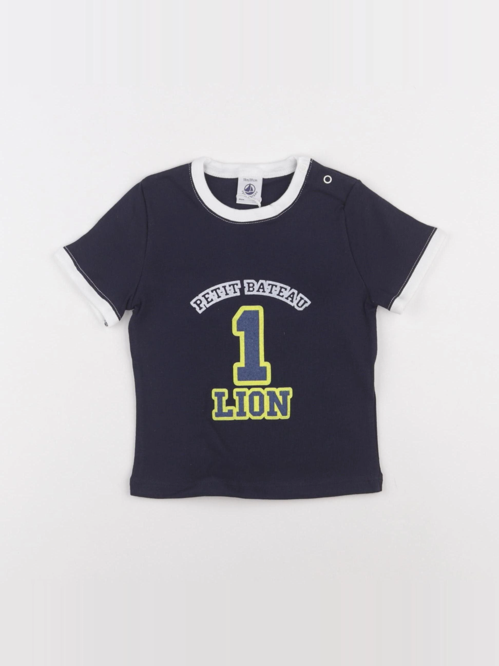 Petit Bateau - tee-shirt bleu - 18 mois