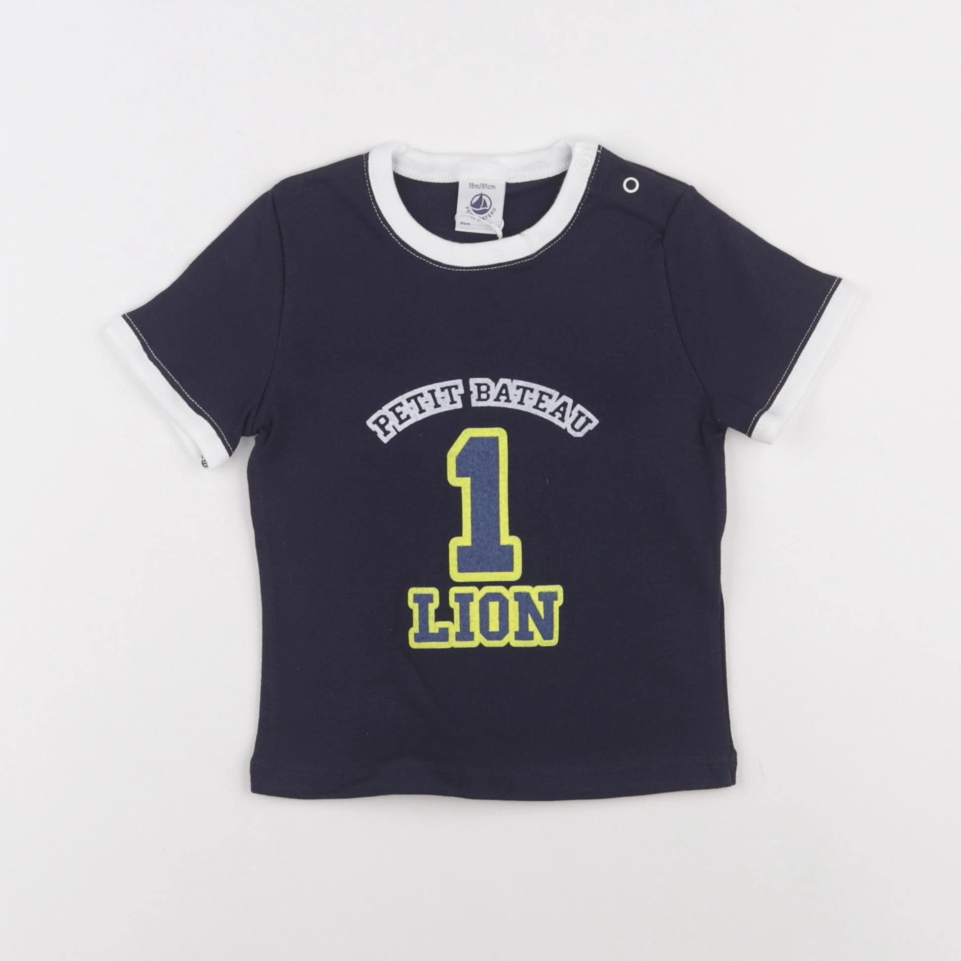 Petit Bateau - tee-shirt bleu - 18 mois