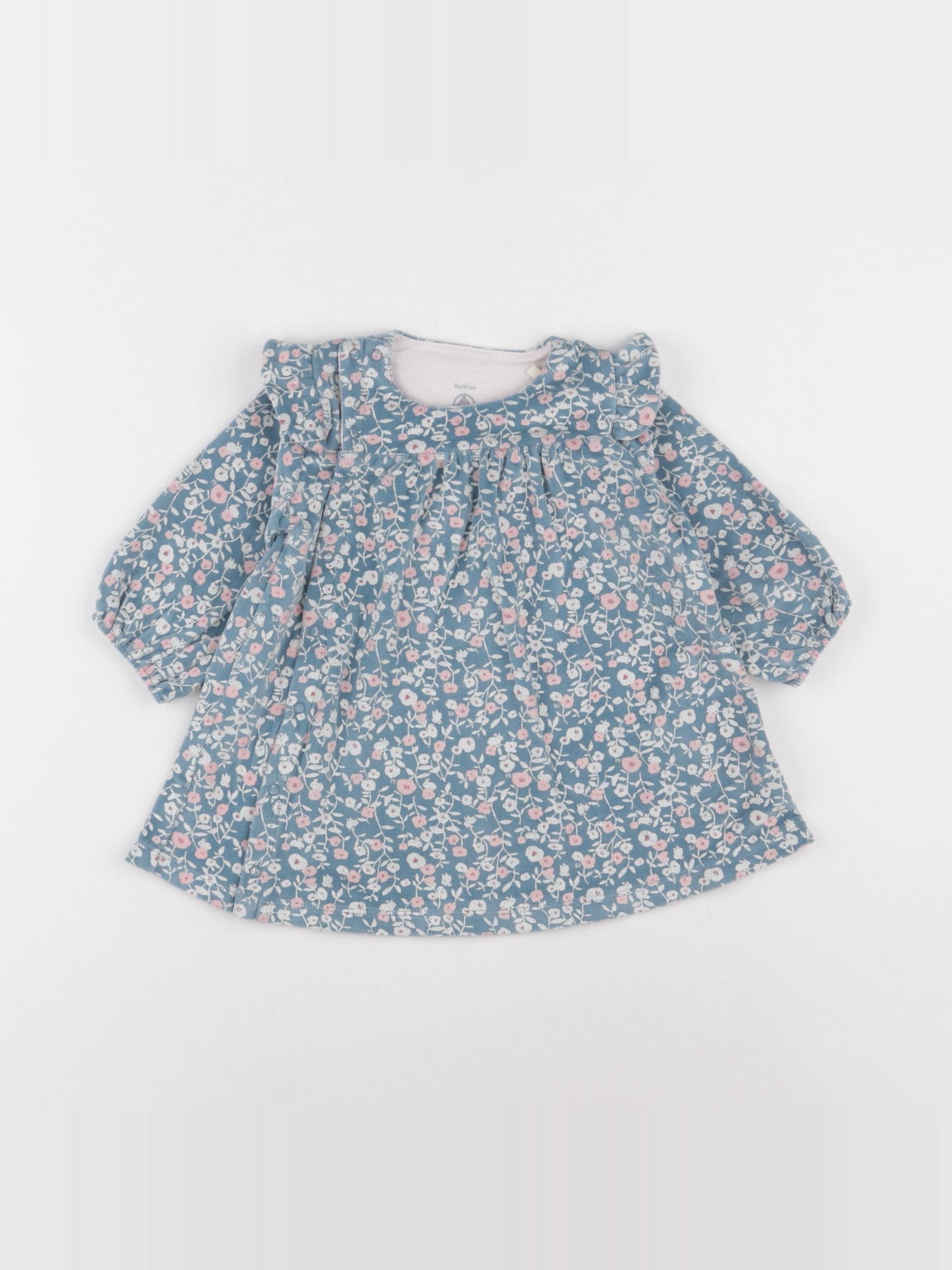 Petit Bateau - robe bleu - 6 mois