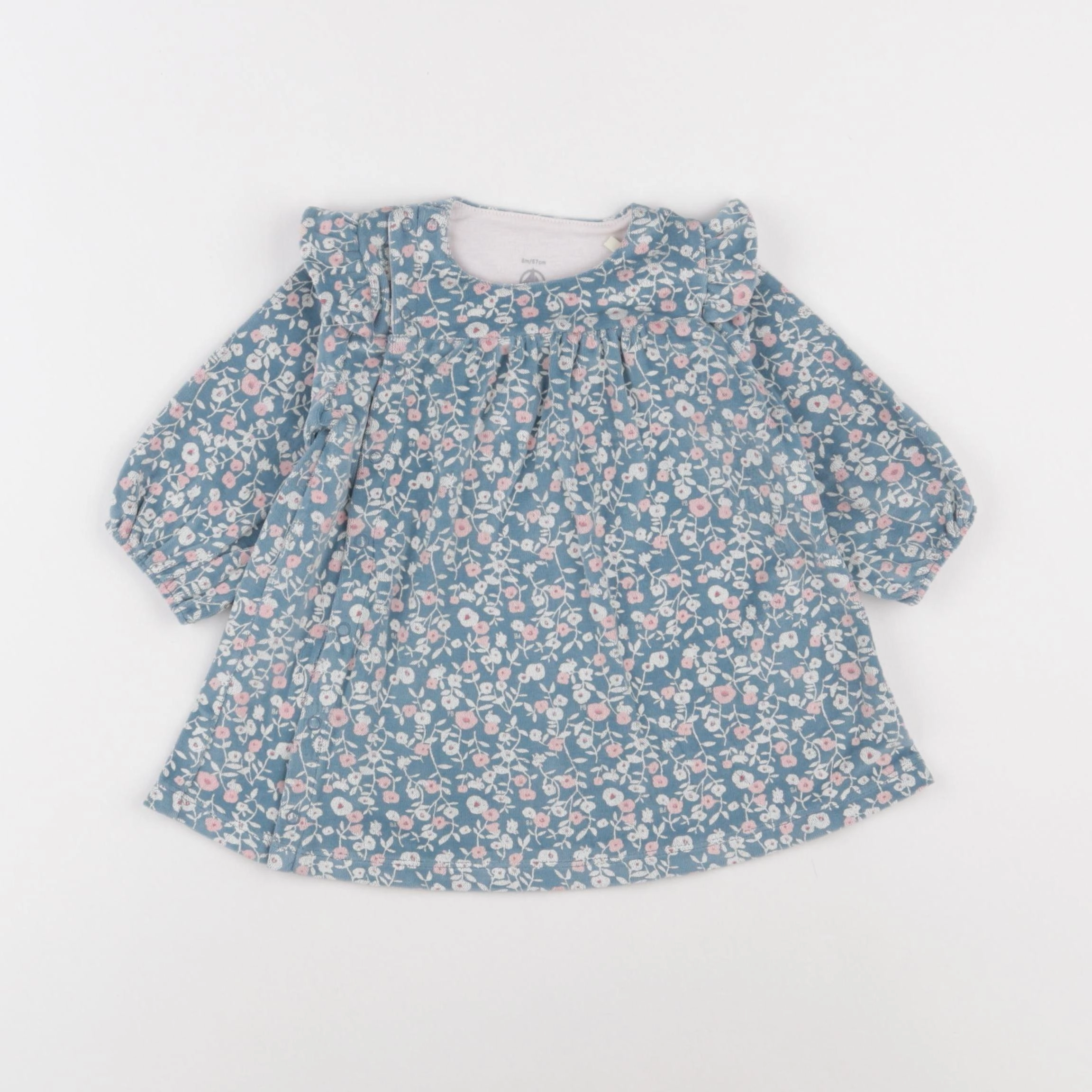 Petit Bateau - robe bleu - 6 mois