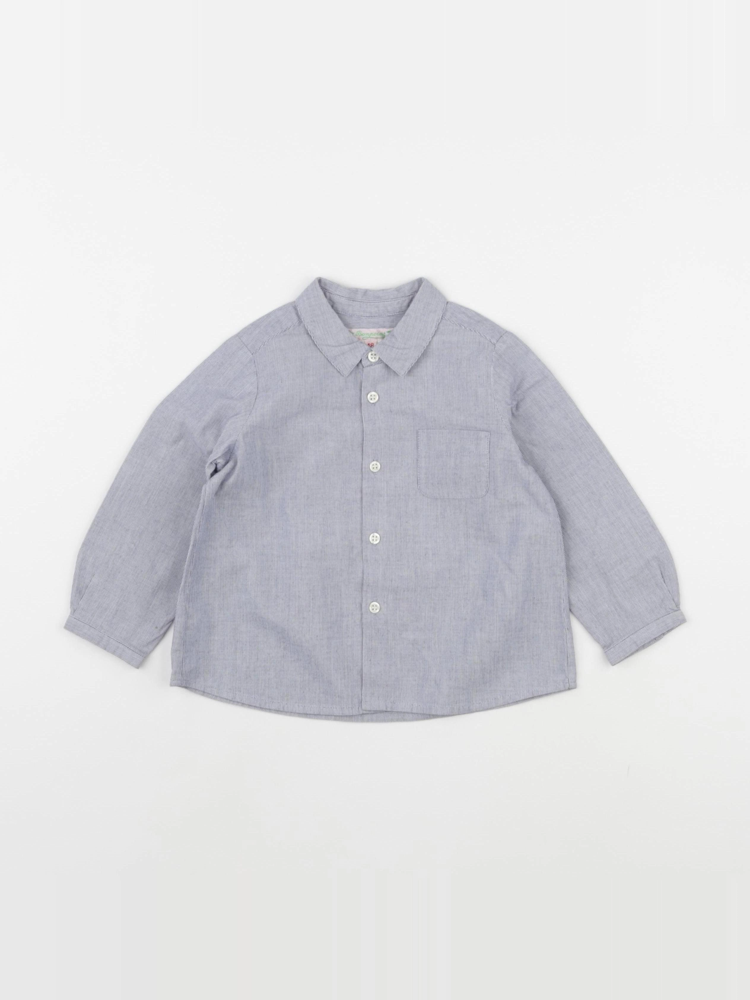 Bonpoint - chemise bleu - 18 mois