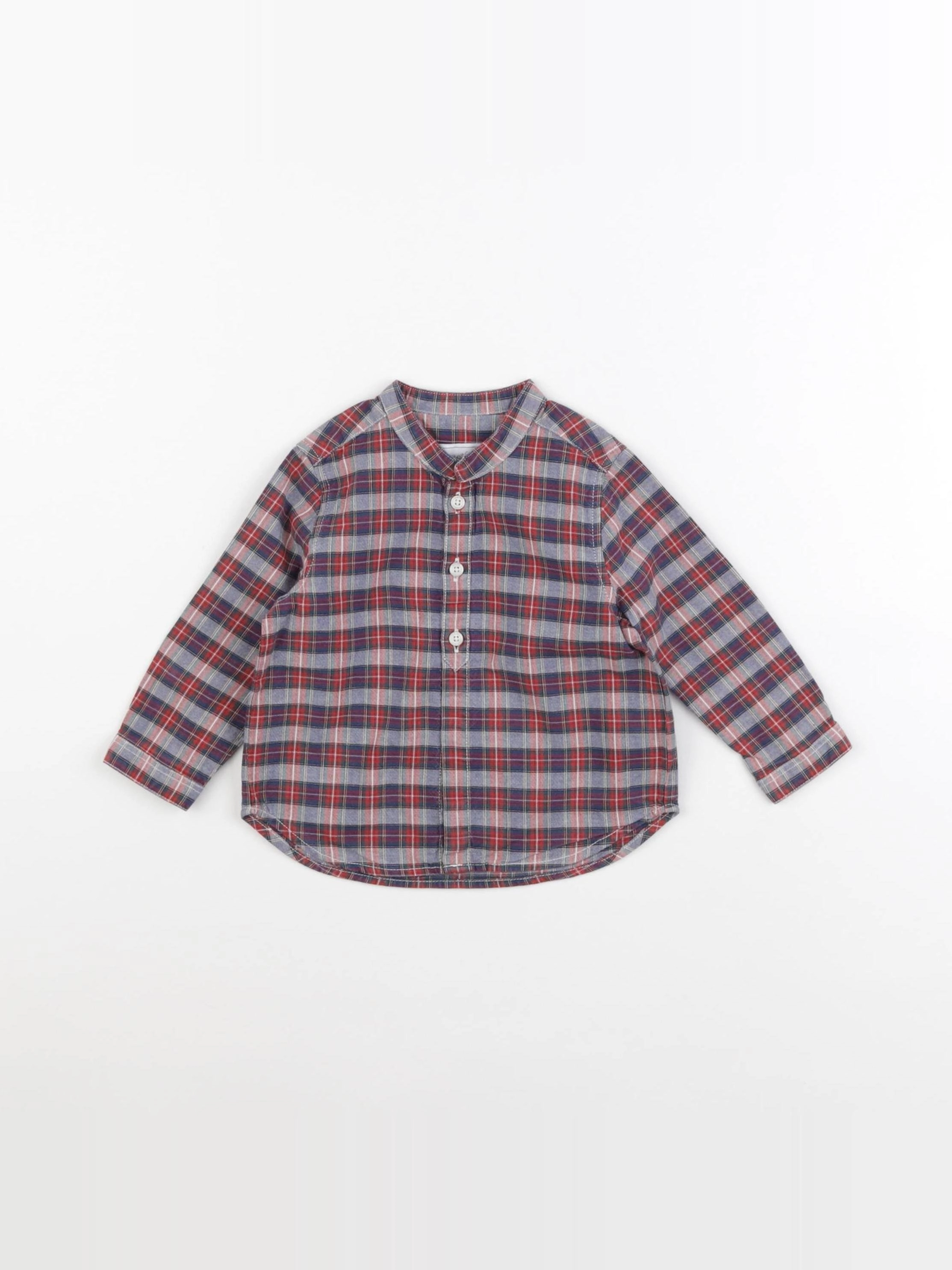 Tartine & Chocolat - chemise rouge, bleu - 1 an