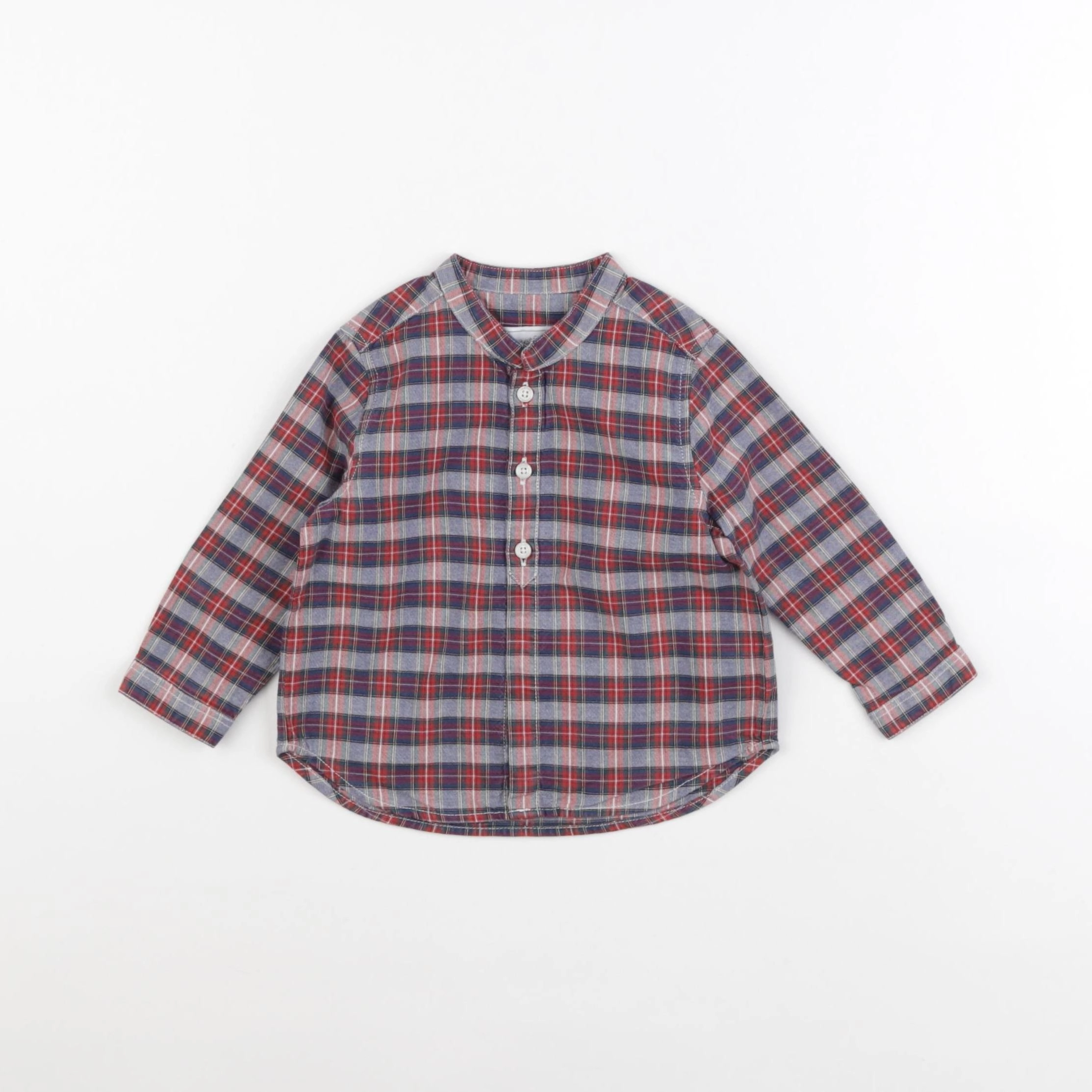 Tartine & Chocolat - chemise rouge, bleu - 1 an
