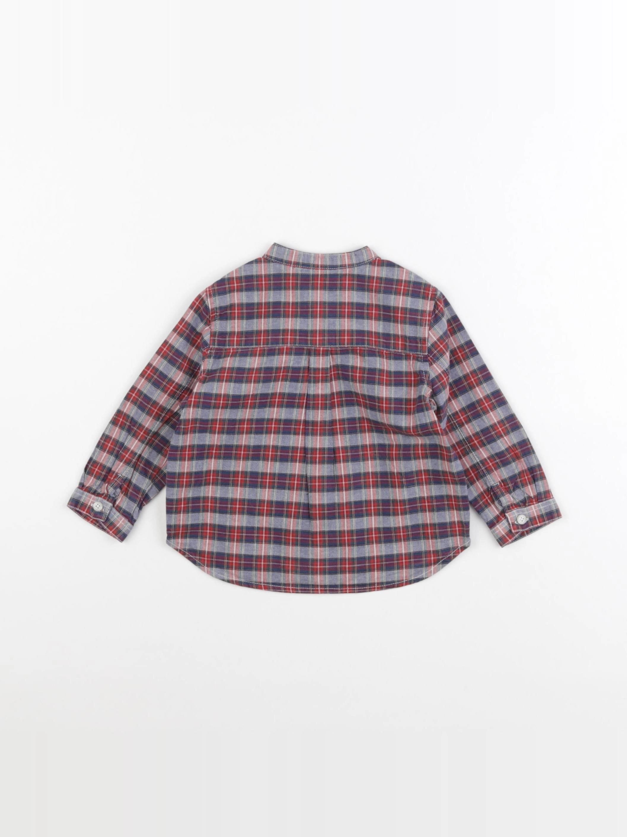Tartine & Chocolat - chemise rouge, bleu - 1 an