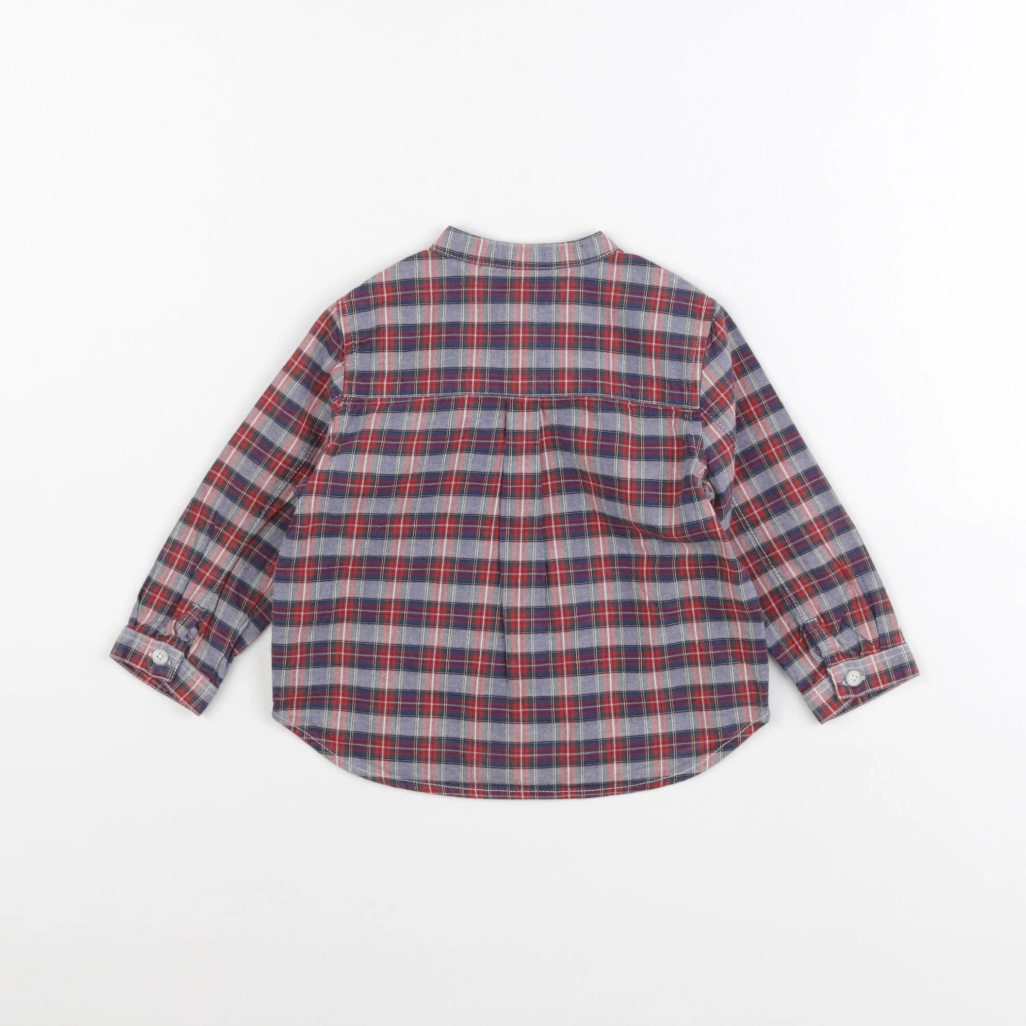 Tartine & Chocolat - chemise rouge, bleu - 1 an