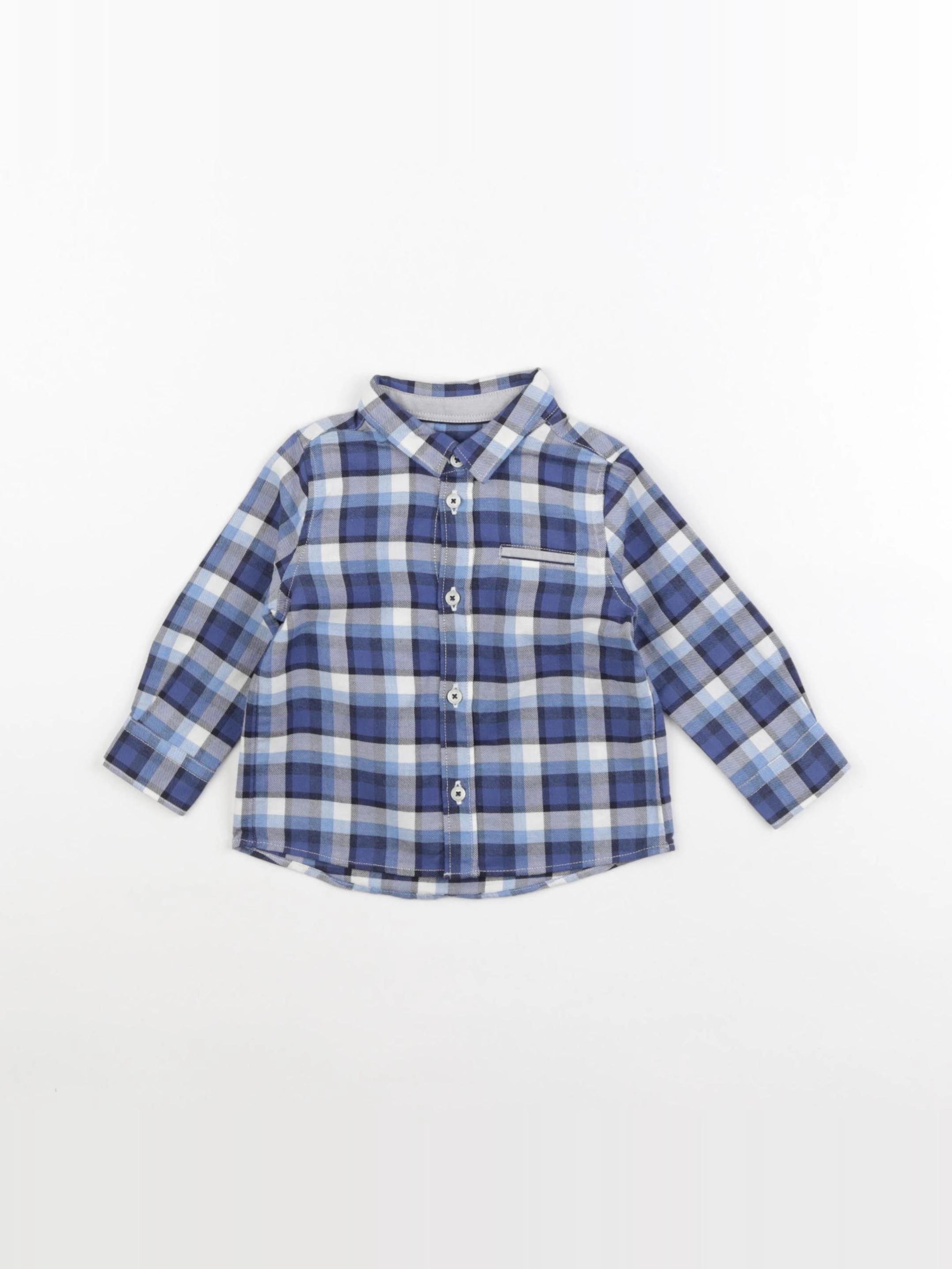 Tartine & Chocolat - chemise bleu - 6 mois