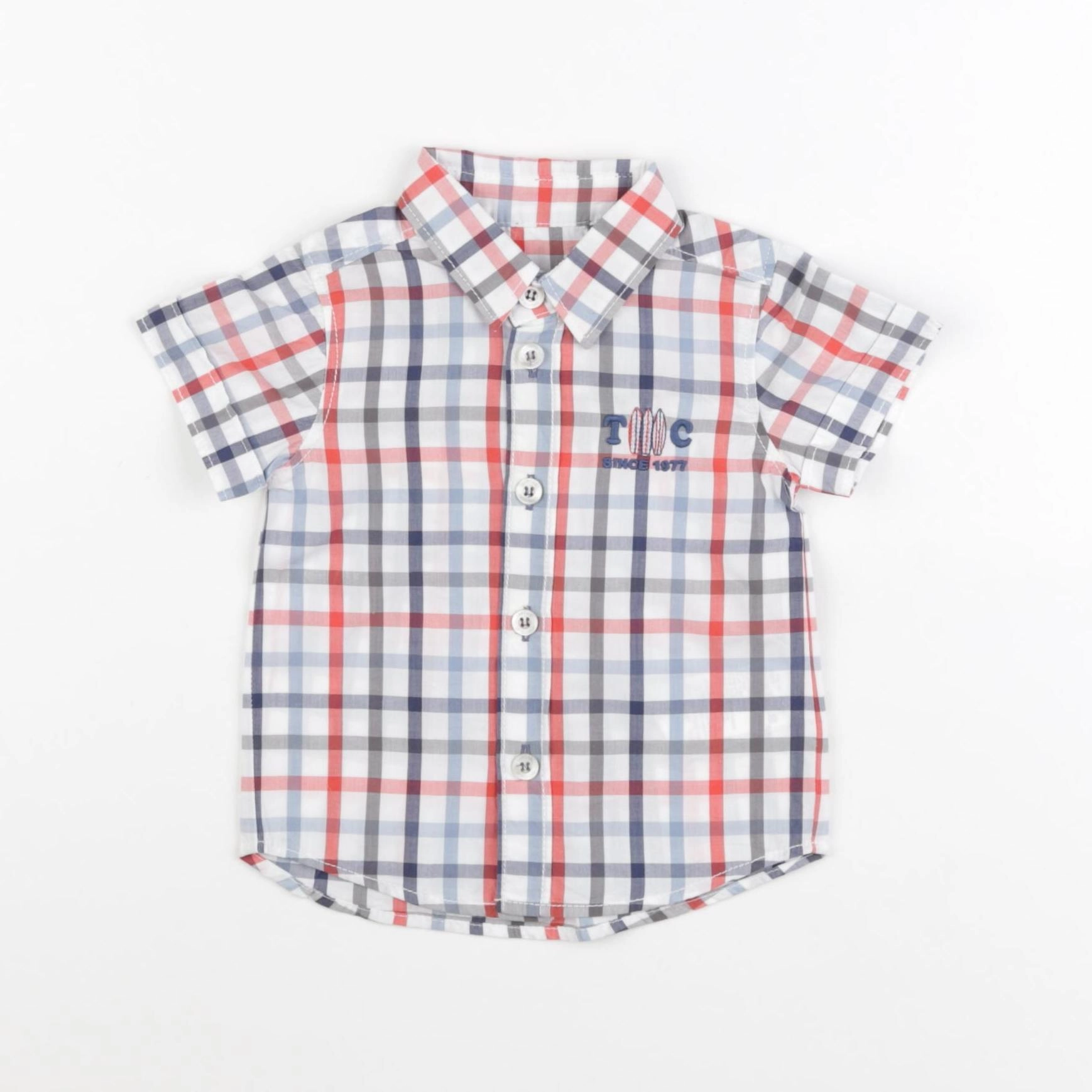 Tartine & Chocolat - chemise bleu - 6 mois