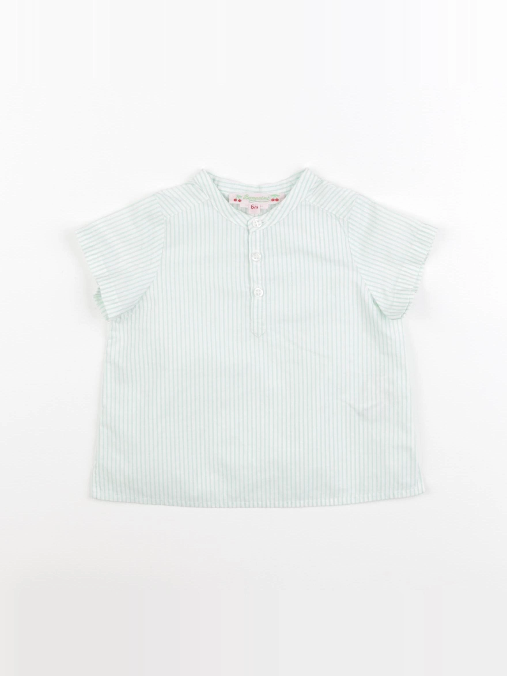 Bonpoint - chemise vert - 6 mois