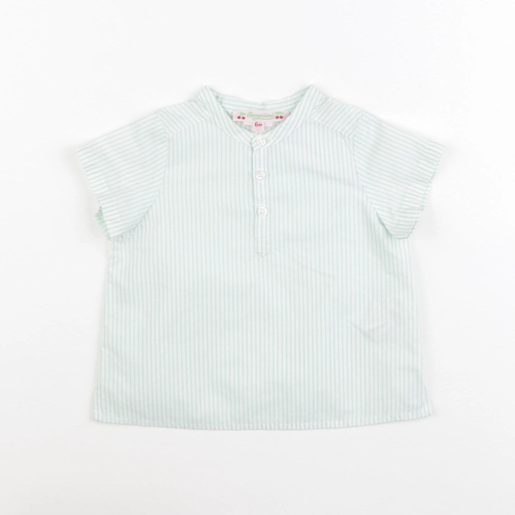Bonpoint - chemise vert - 6 mois