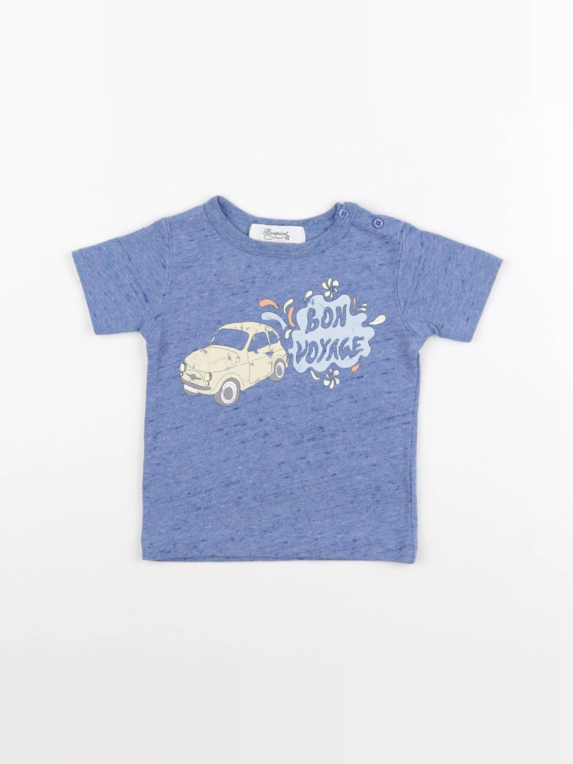 Bonpoint - tee-shirt bleu - 6 mois