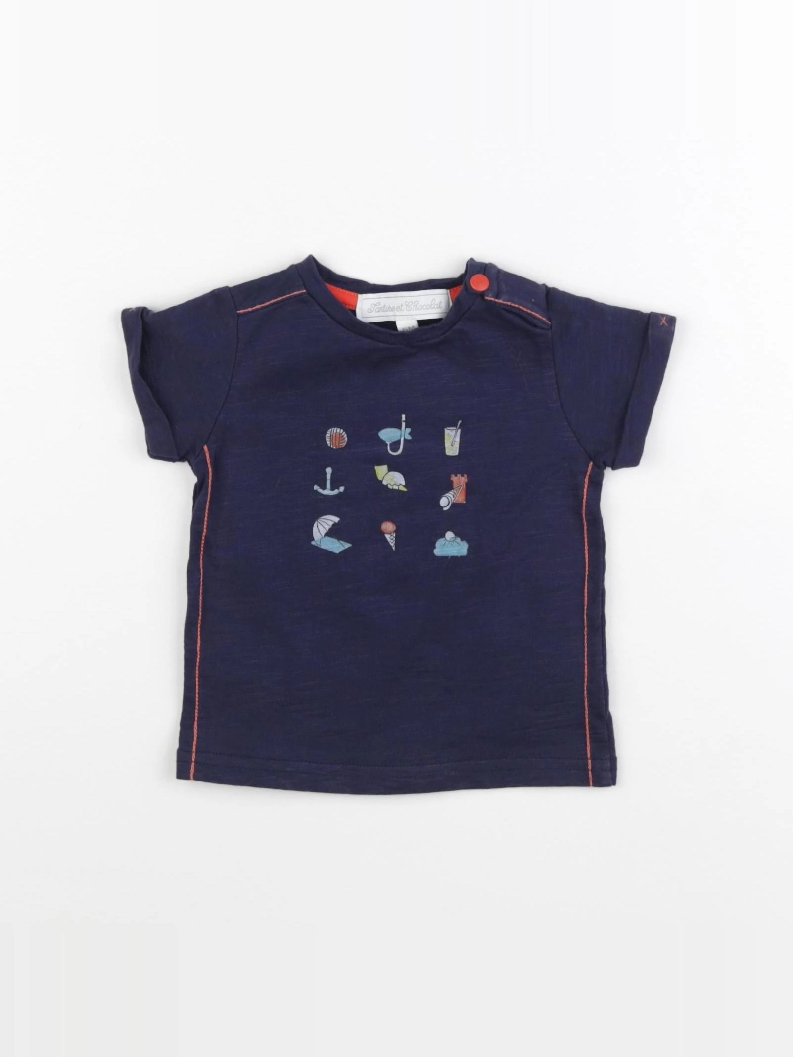 Tartine & Chocolat - tee-shirt bleu - 6 mois
