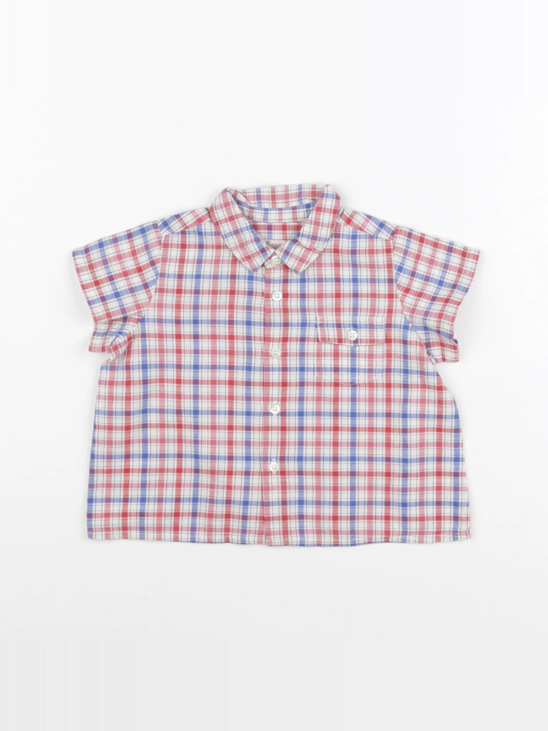 Bonpoint - chemise rouge - 12 mois