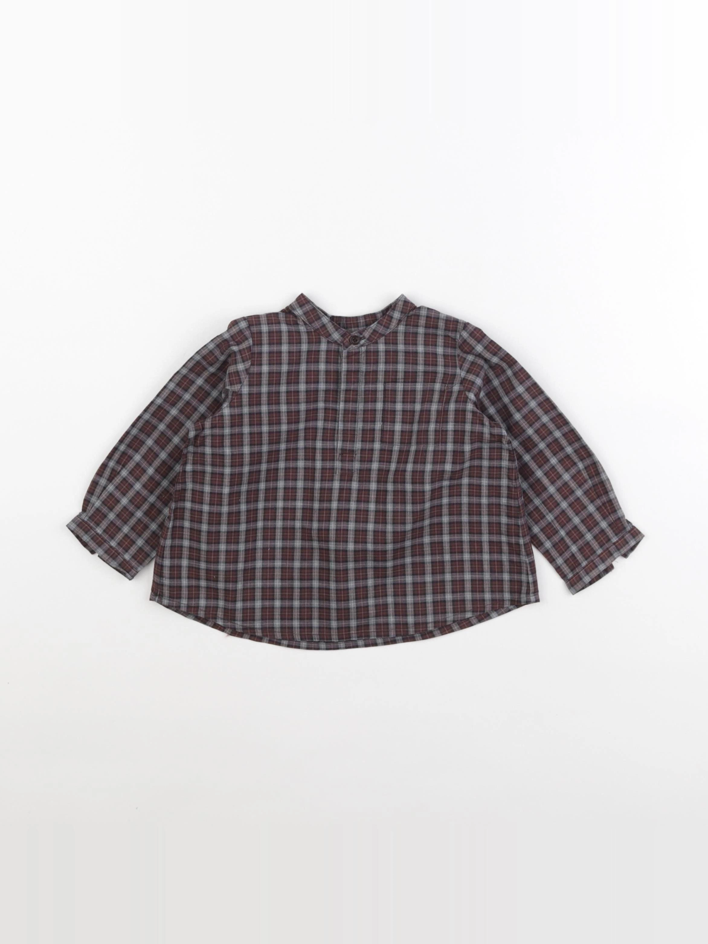 Bonpoint - chemise marron - 12 mois