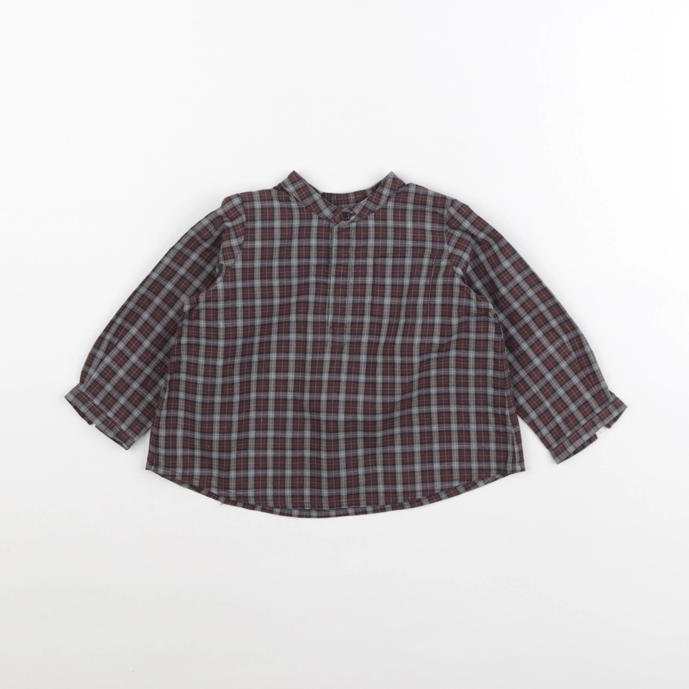 Bonpoint - chemise marron - 12 mois
