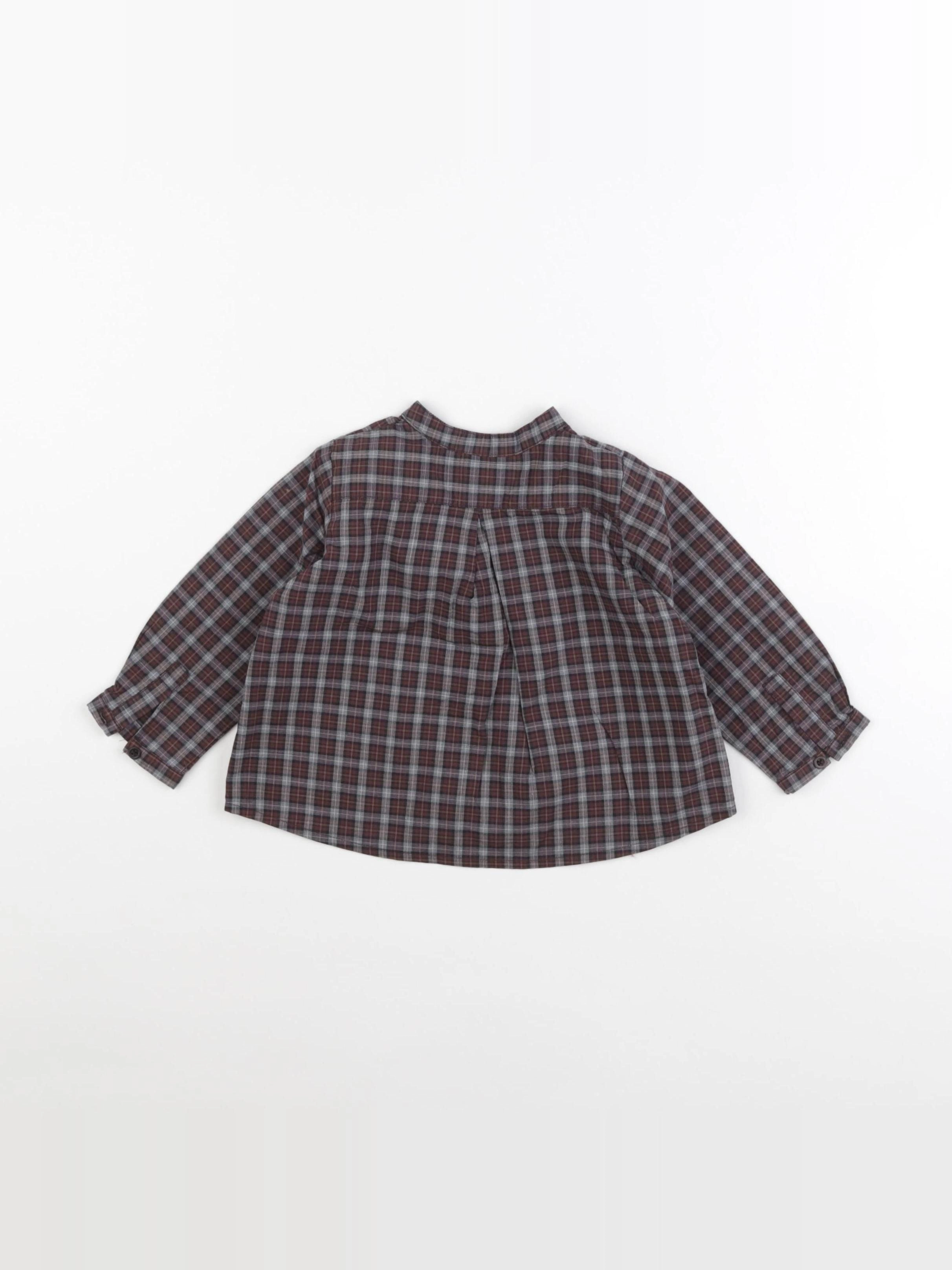 Bonpoint - chemise marron - 12 mois