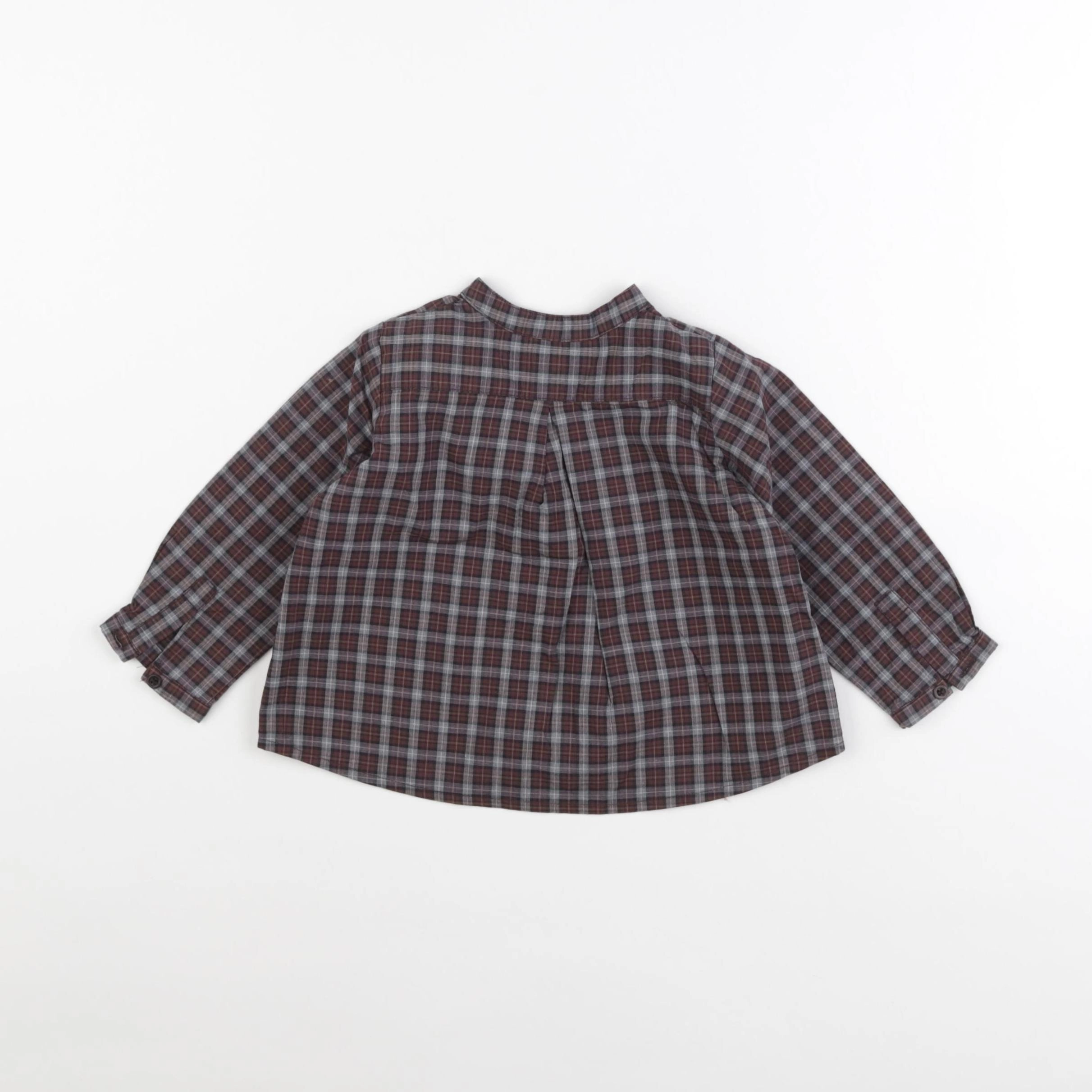 Bonpoint - chemise marron - 12 mois
