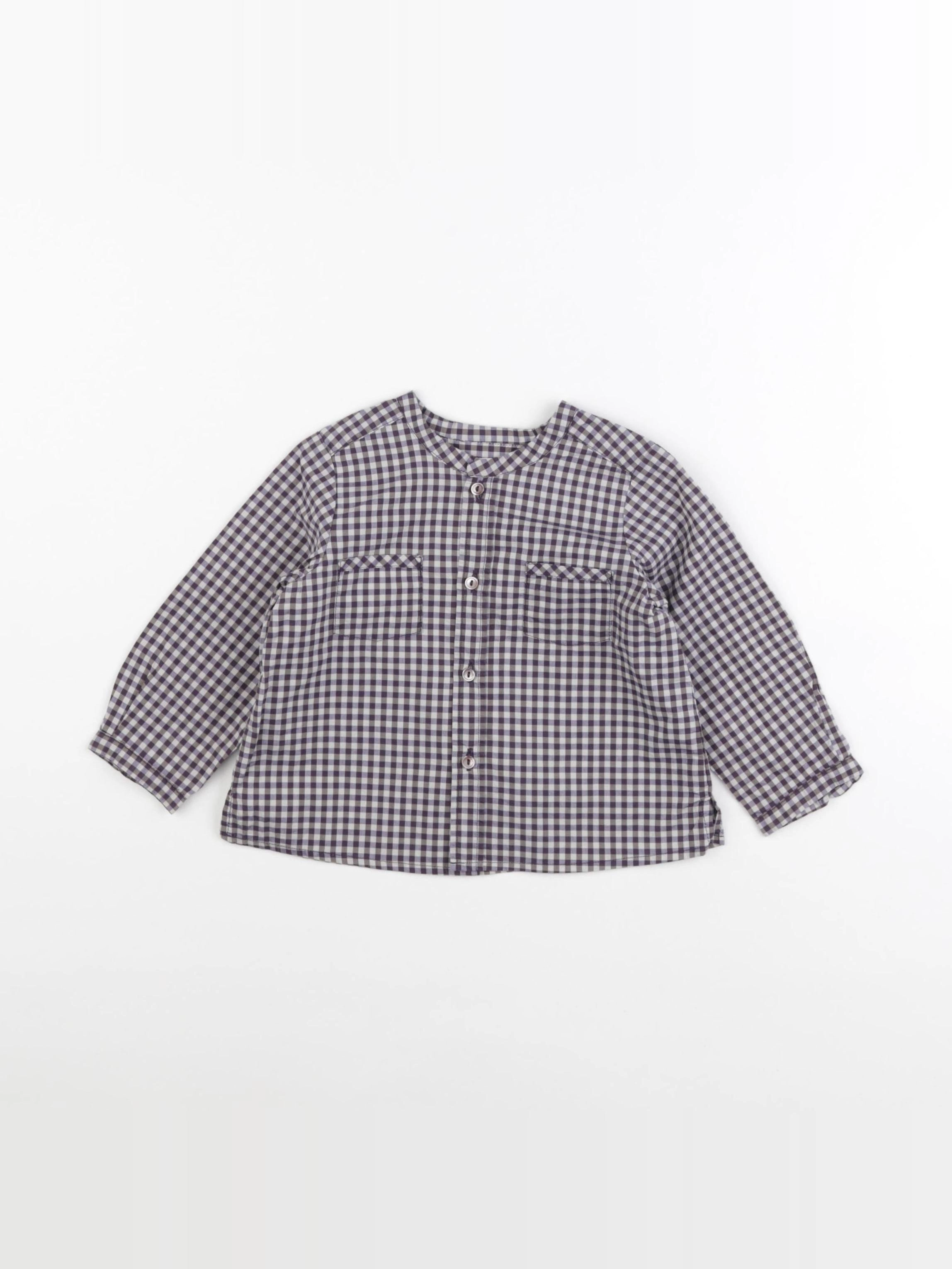 Bonpoint - chemise violet - 12 mois