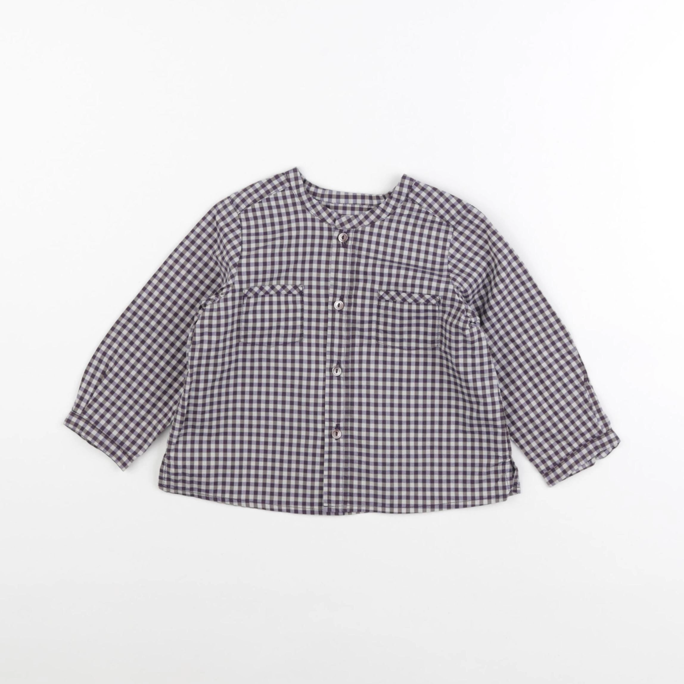Bonpoint - chemise violet - 12 mois