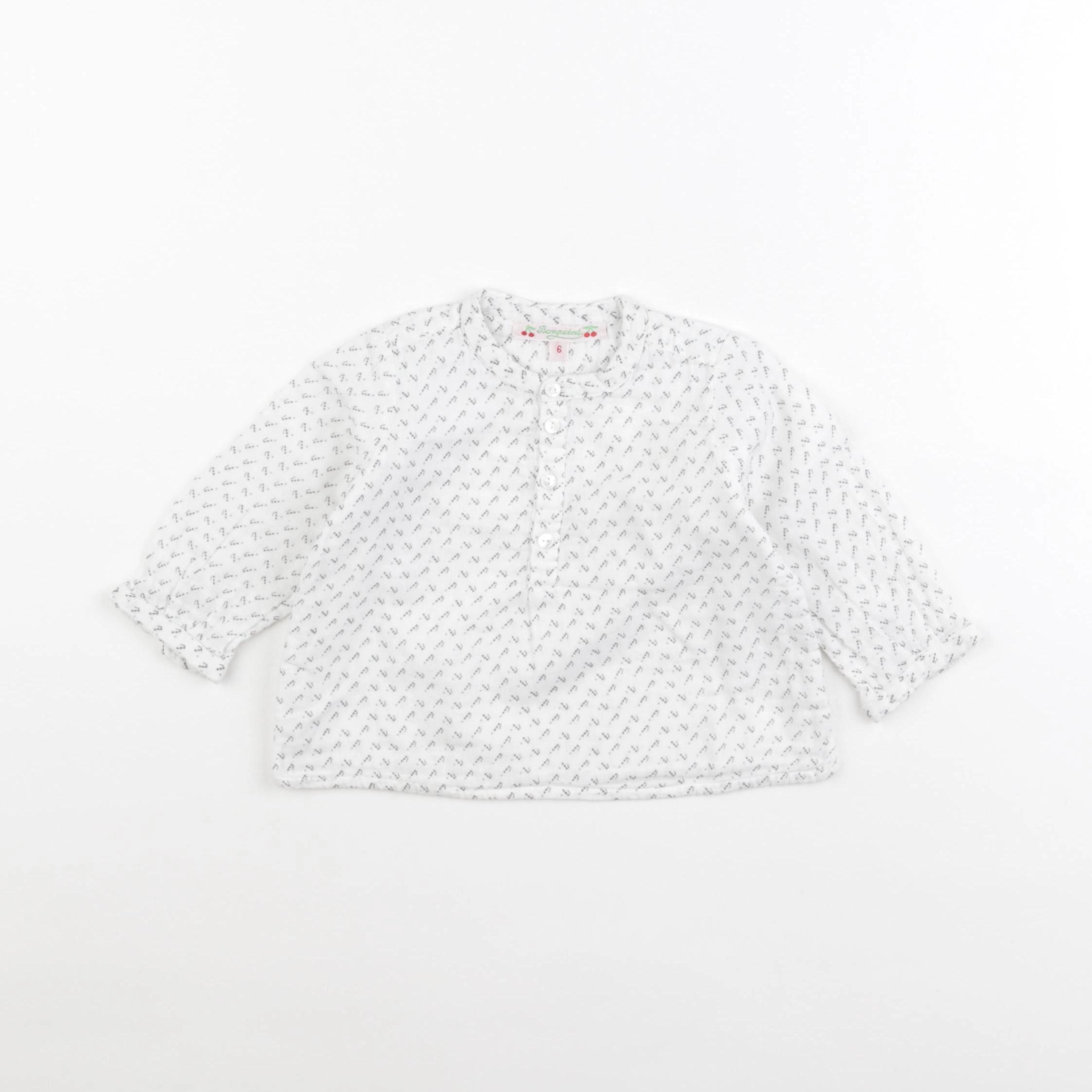 Bonpoint - blouse gris - 6 mois