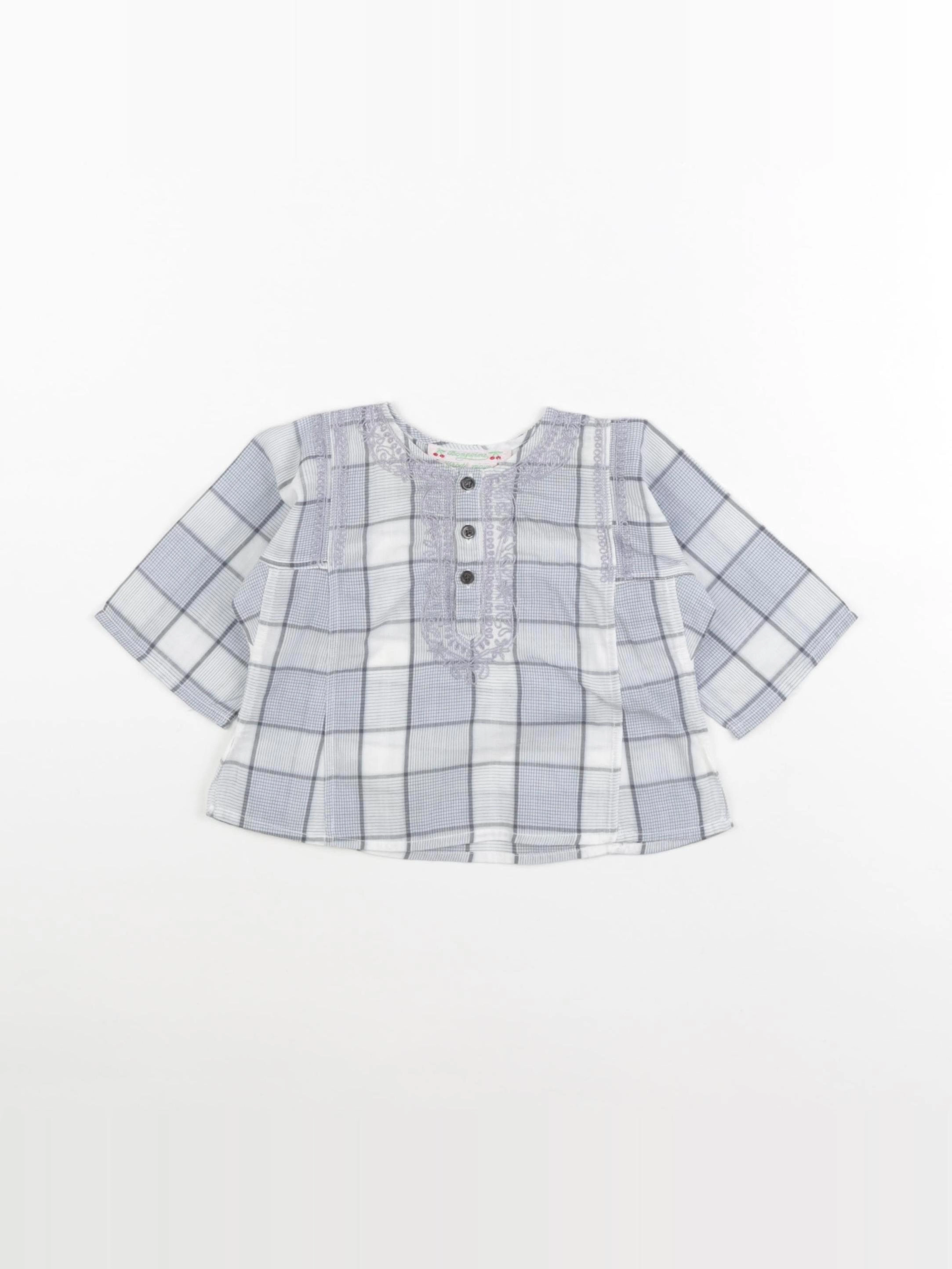 Bonpoint - blouse bleu - 6 mois